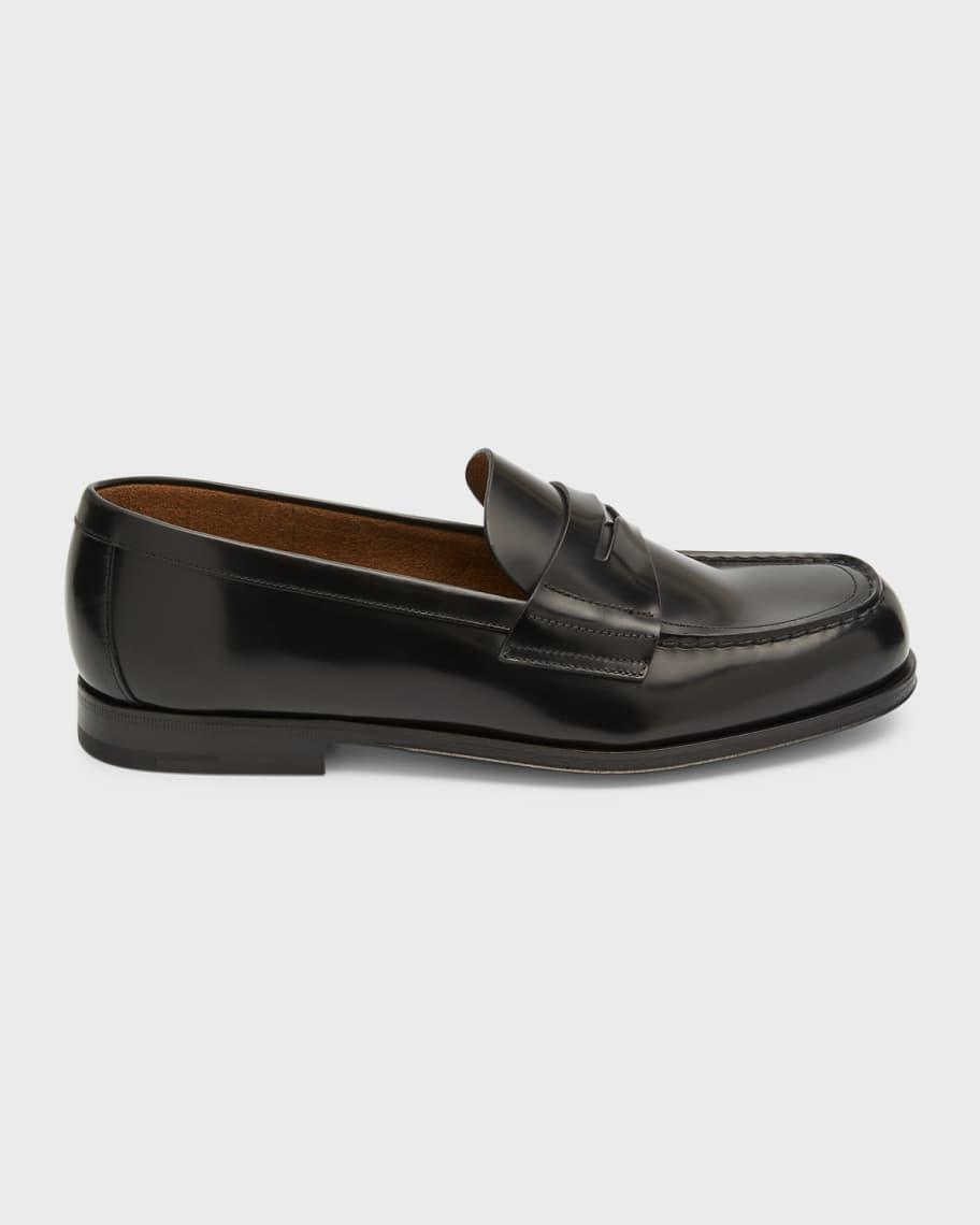 Prada Mens Brushed Leather Loafers Product Image