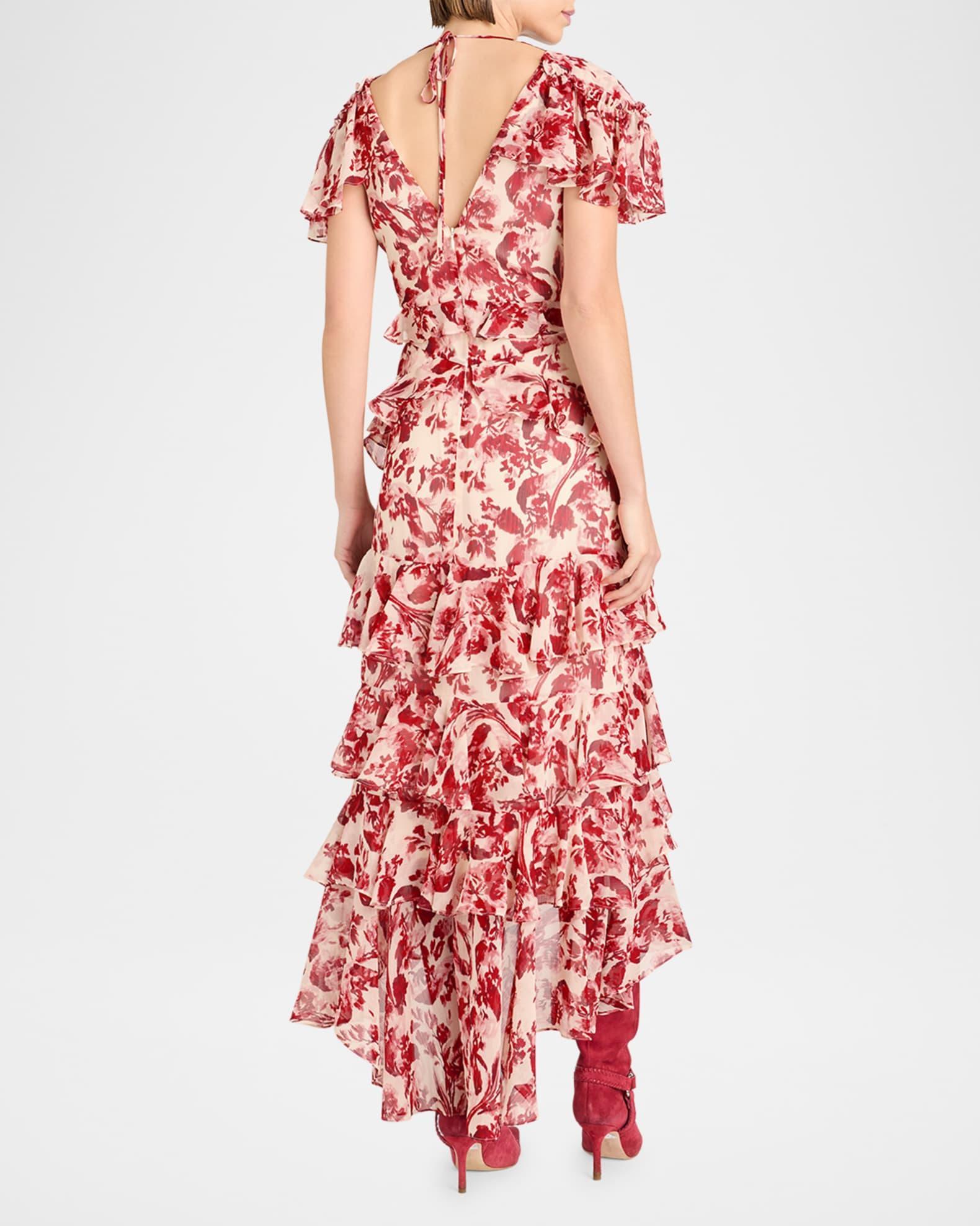 Tatum Floral Ruffled Maxi Dress  Product Image