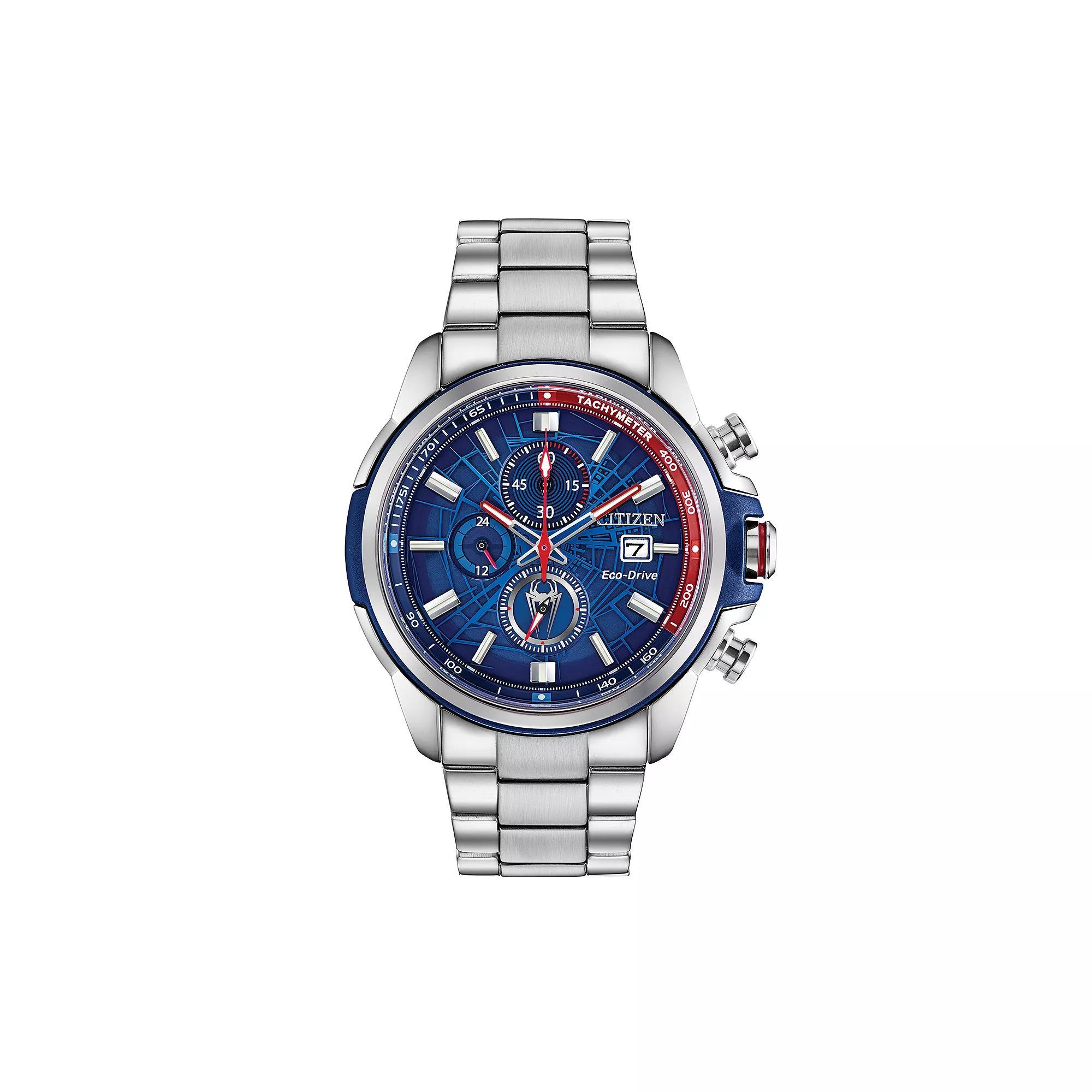 Marvel Spider-Man Mens Chronograph Watch by Citizen Silvertone Product Image