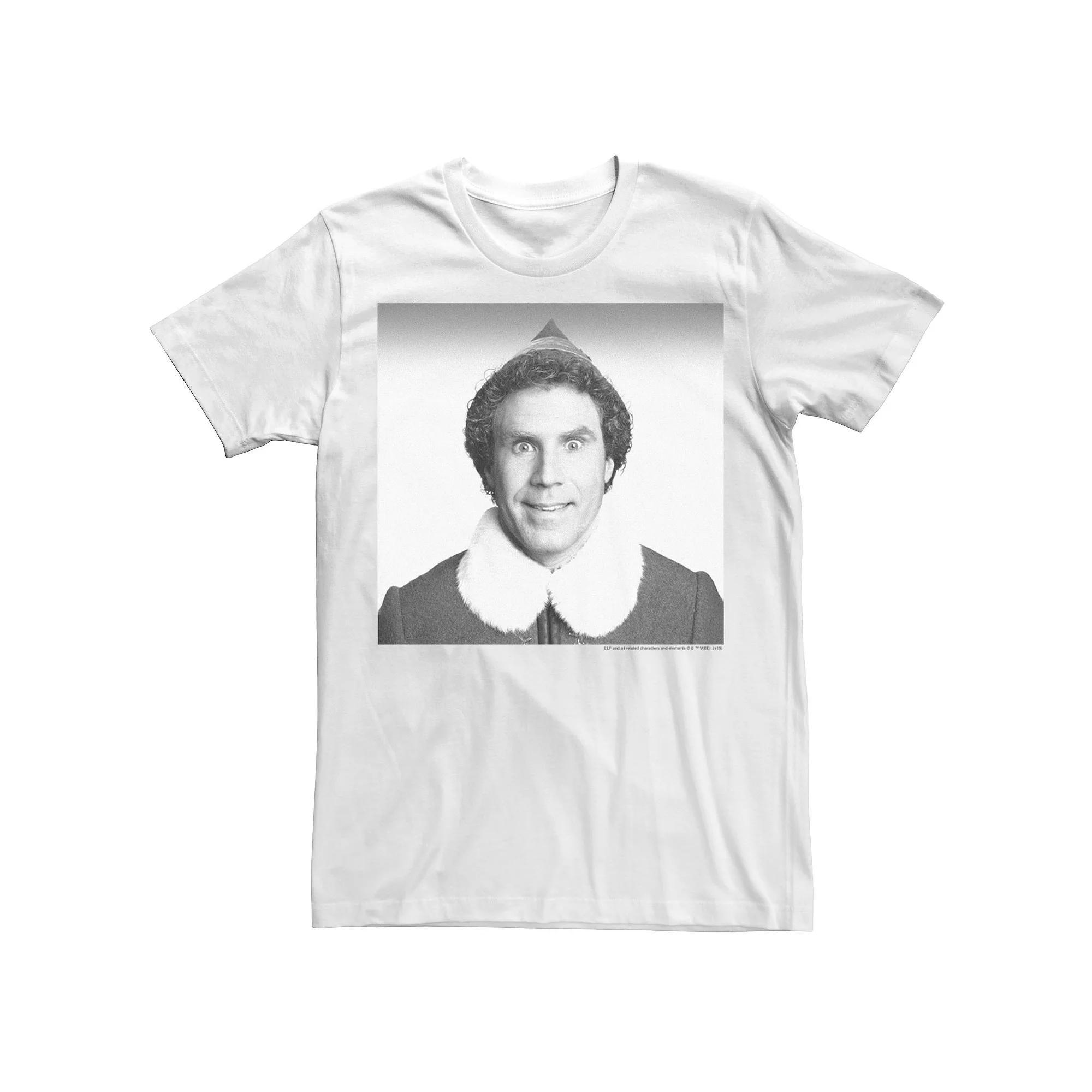 Men's Elf Buddy Black & White Photo Graphic Tee, Size: XXL Product Image