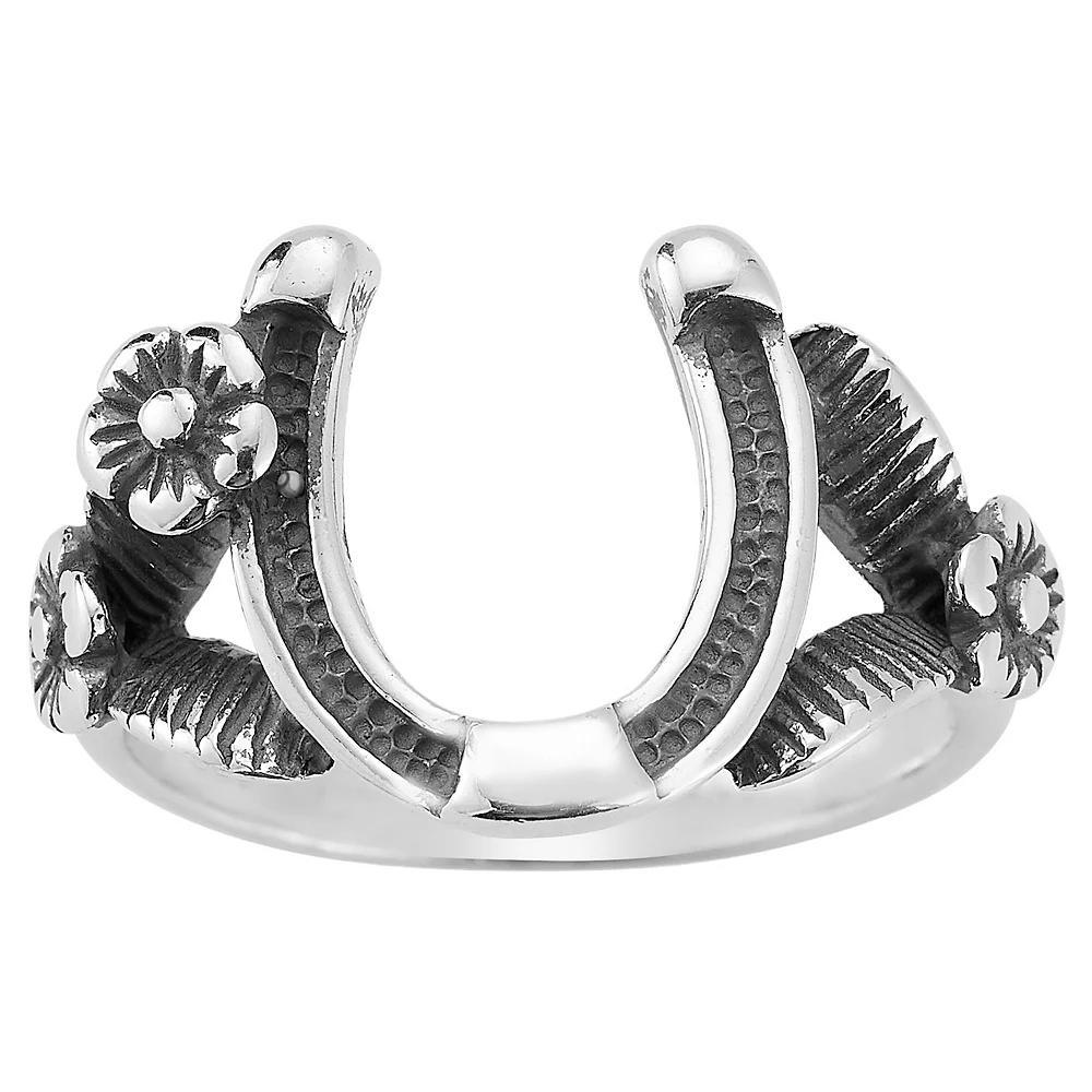 Sunkissed Sterling Oxidized Horseshoe Ring, Women's, Size: 5, Silver Tone Product Image