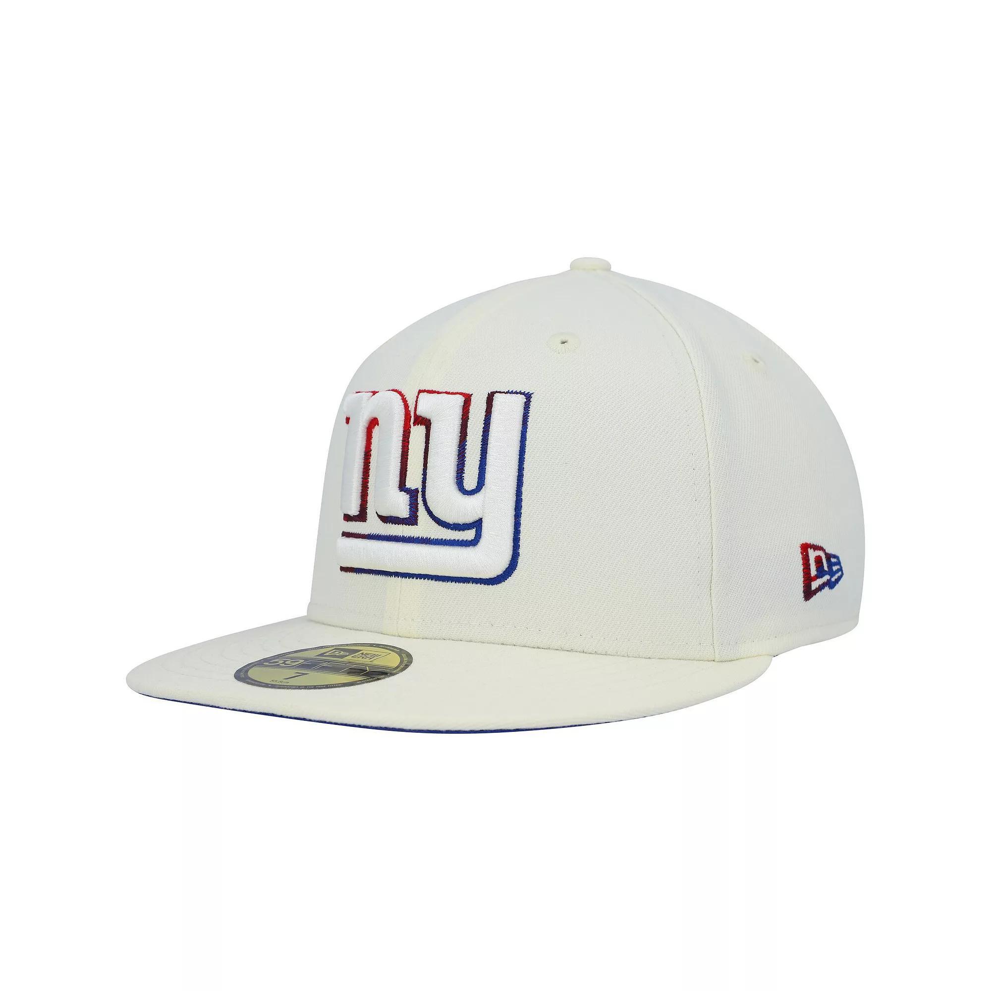Men's New Era Cream New York Giants Chrome Dim 59FIFTY Fitted Hat, Size: 7 1/8, Beige Product Image