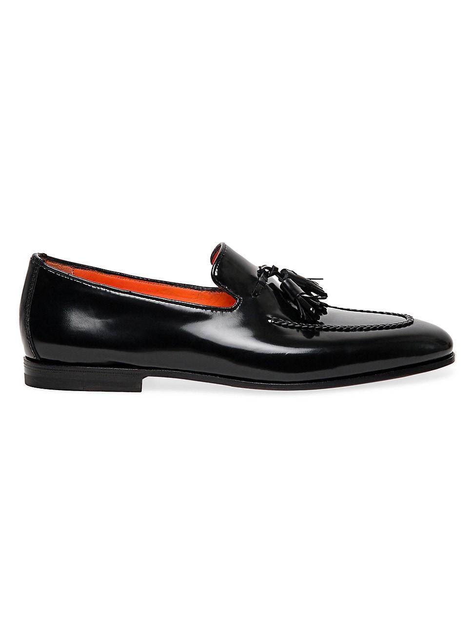Santoni Mens Carlos Slip On Tassel Loafers Product Image