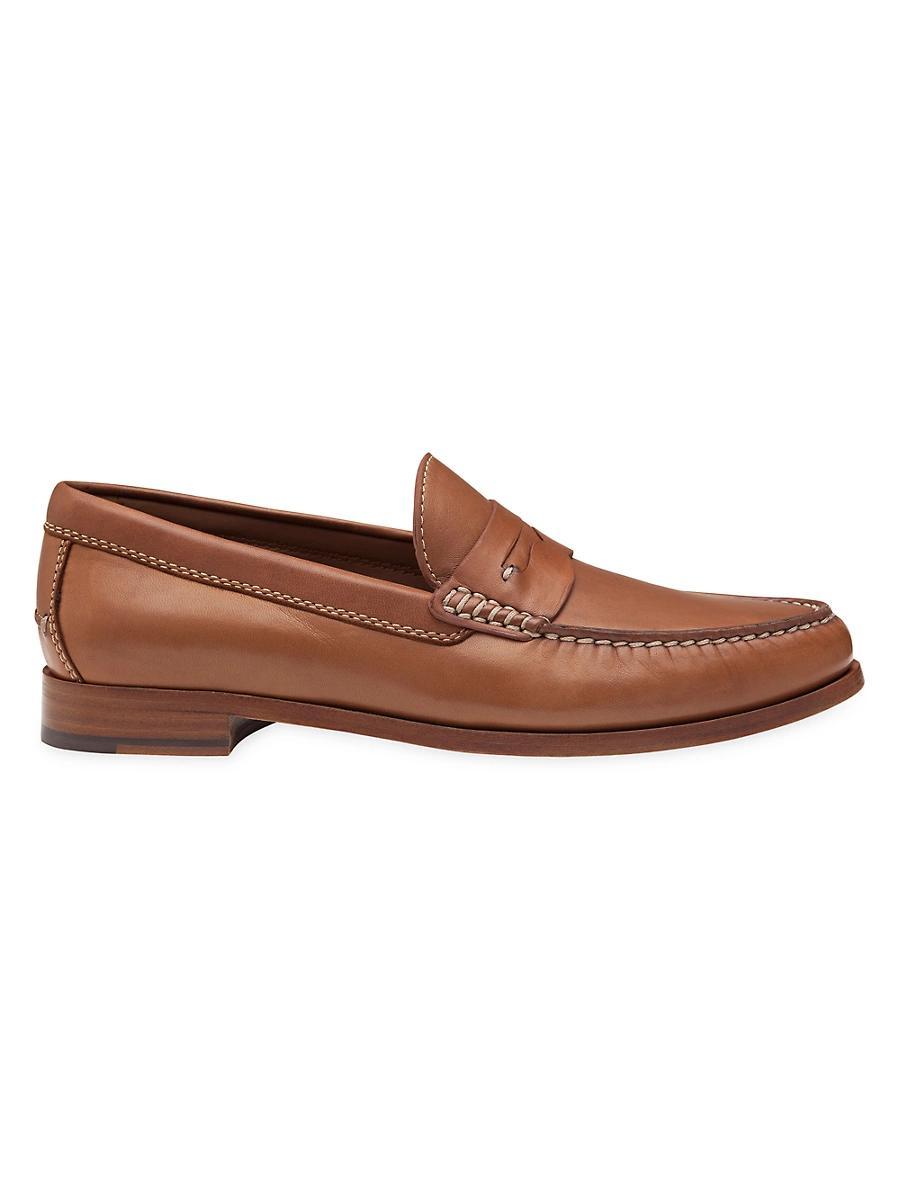 Johnston  Murphy Collection Mens Baldwin Leather Bit Buckle Loafers Product Image
