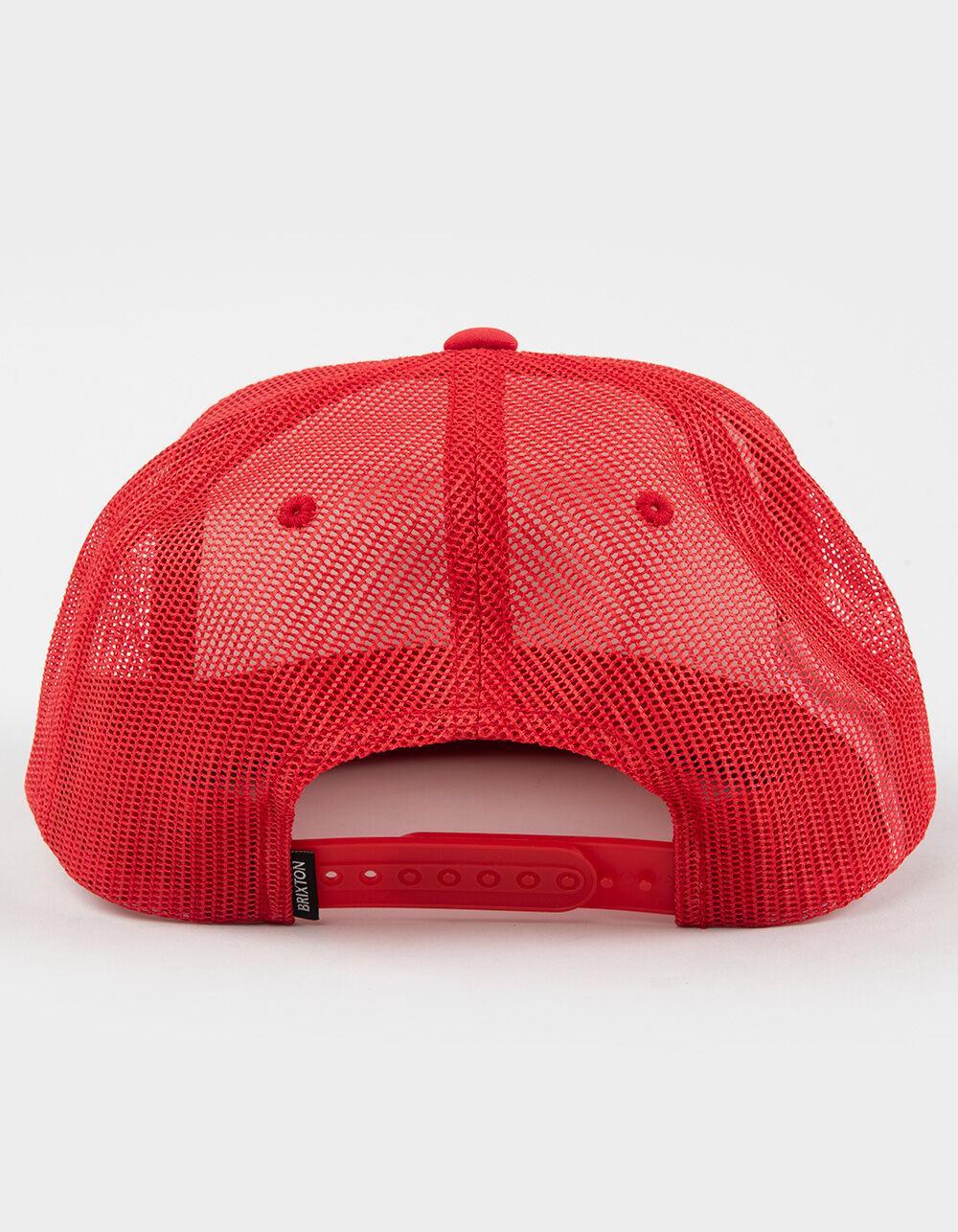 BRIXTON x Bass Brains Fishing Trucker Hat - WHT/RED Product Image