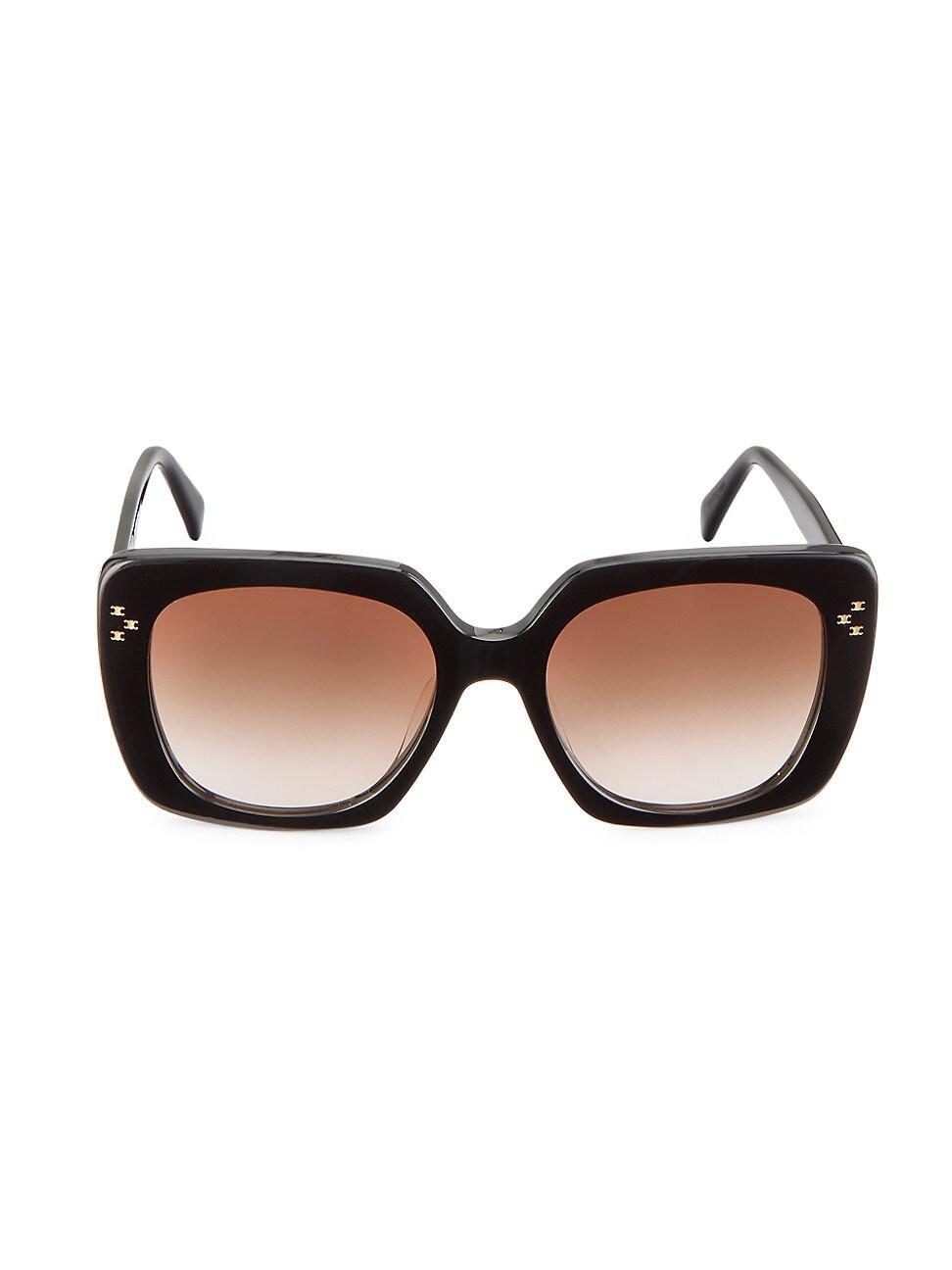 Womens 55MM Rectangular Sunglasses Product Image