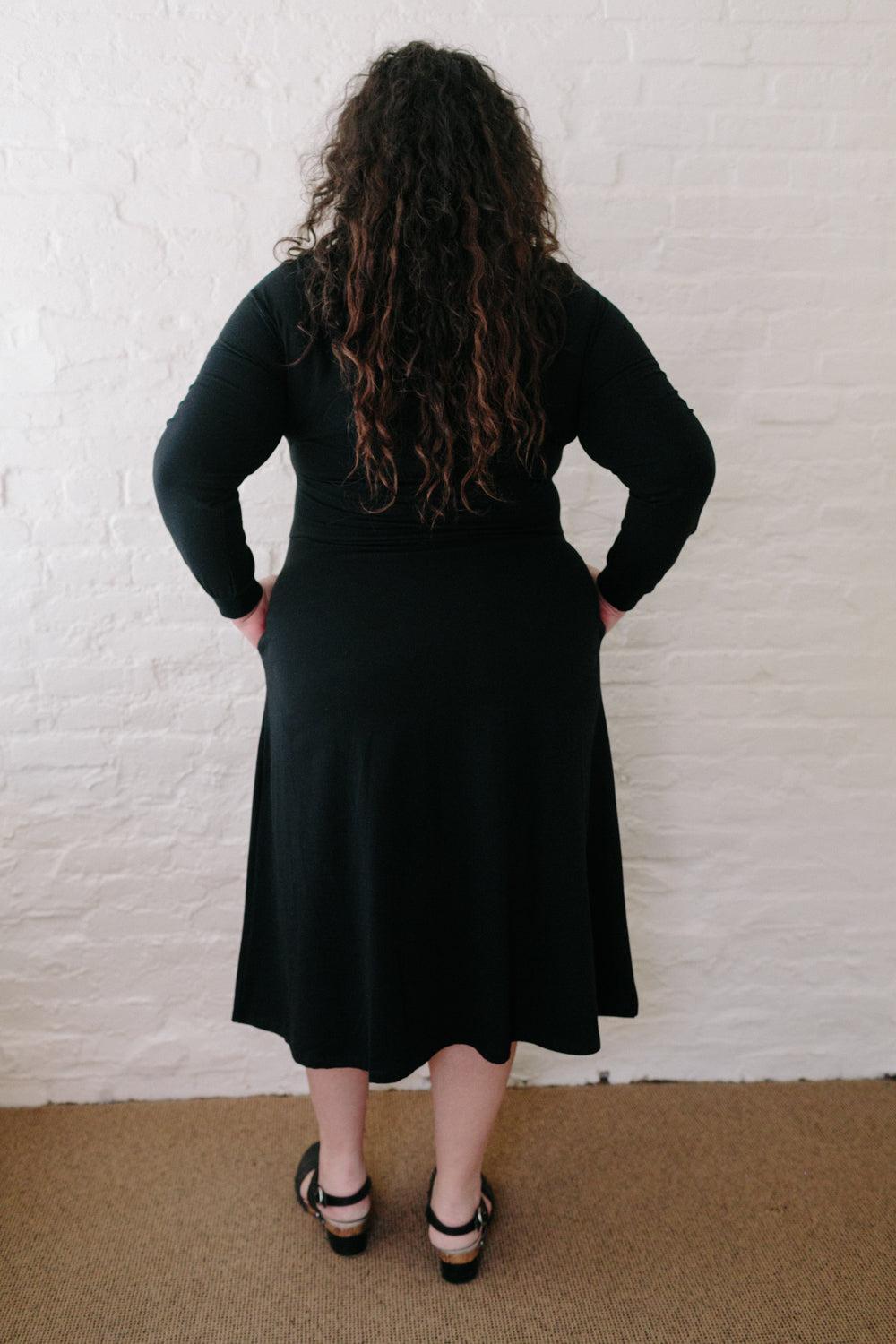 Simone Dress in Black Knit Product Image