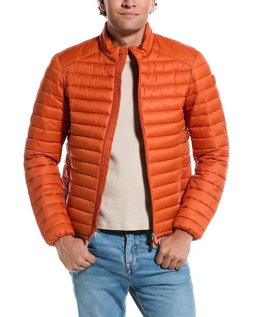 SAVE THE DUCK Water Repellent Packable Puffer Jacket In Orange Product Image