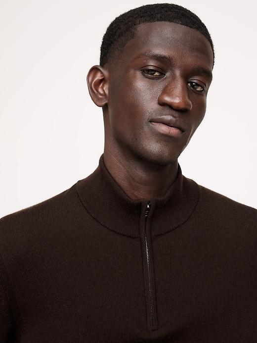 Italian Merino Half-Zip Sweater Product Image
