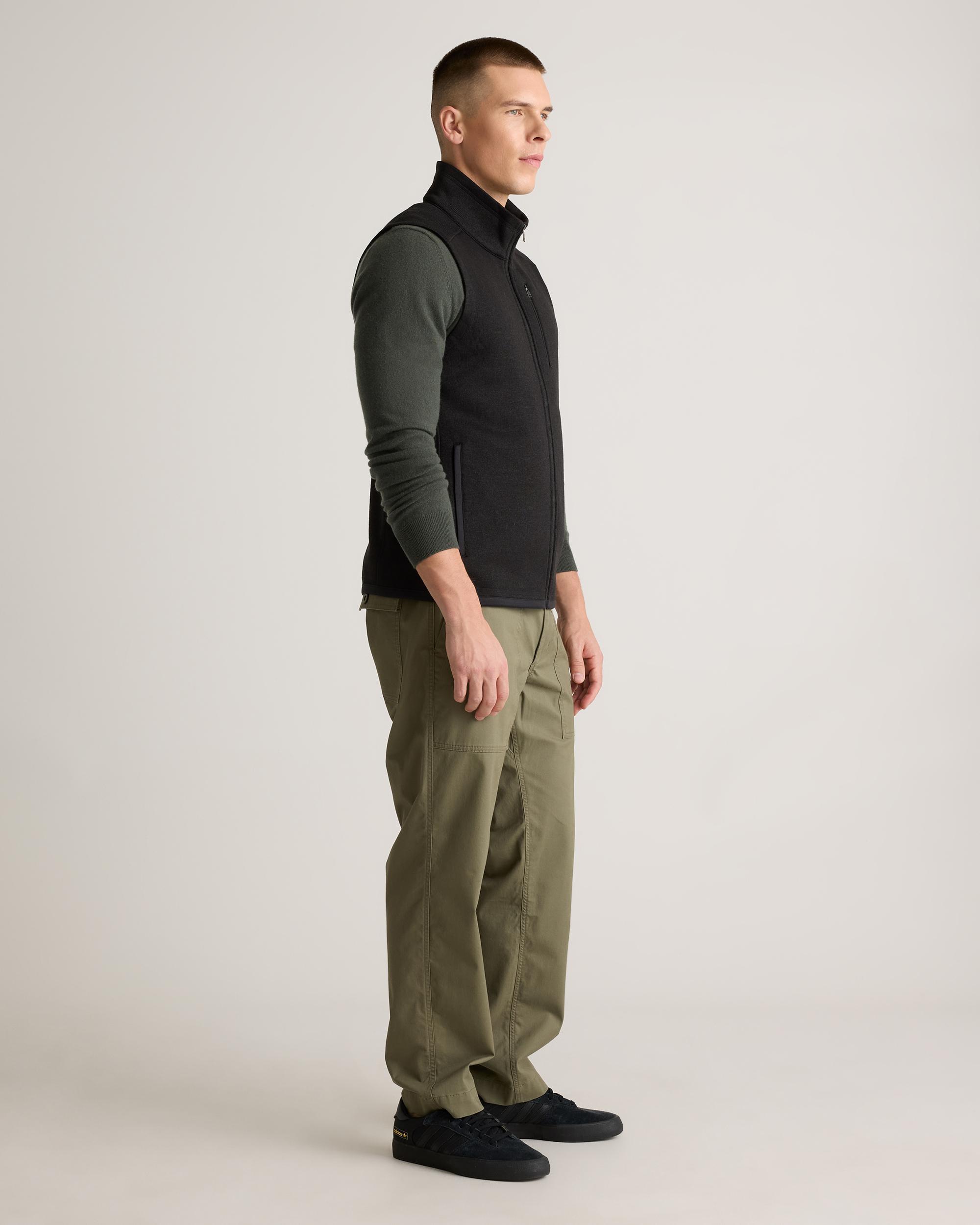 Quince | Men's Sweater-Knit Fleece Full-Zip Vest Size XL, Recycled Polyester Product Image
