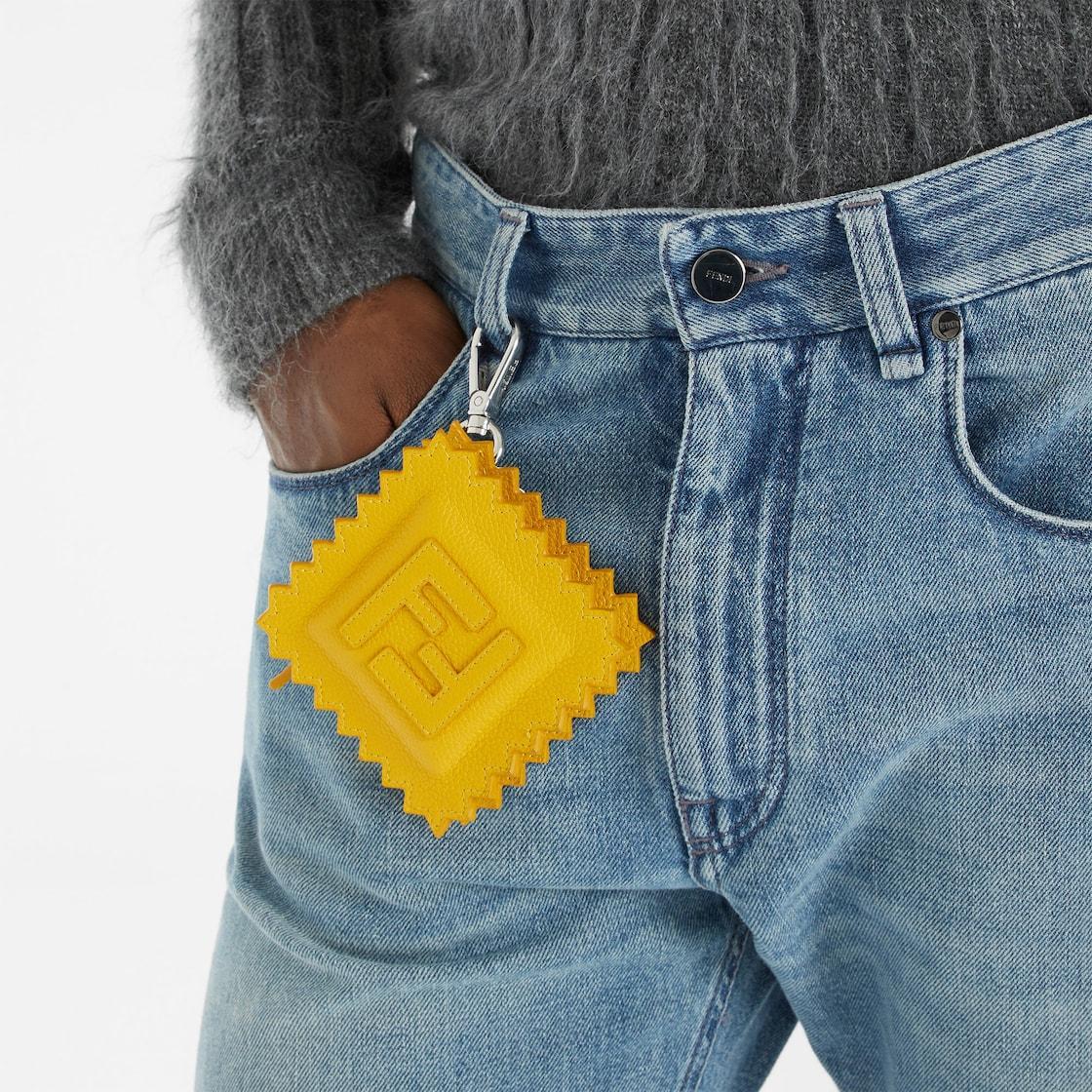 Raviolo Charm Yellow leather charm Product Image