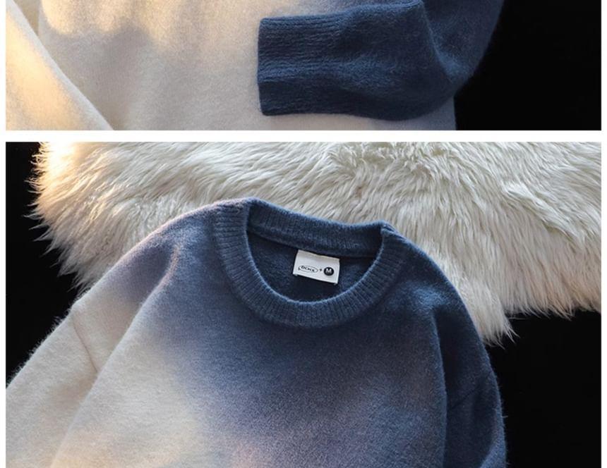 Round Neck Gradient Oversized Sweater Product Image