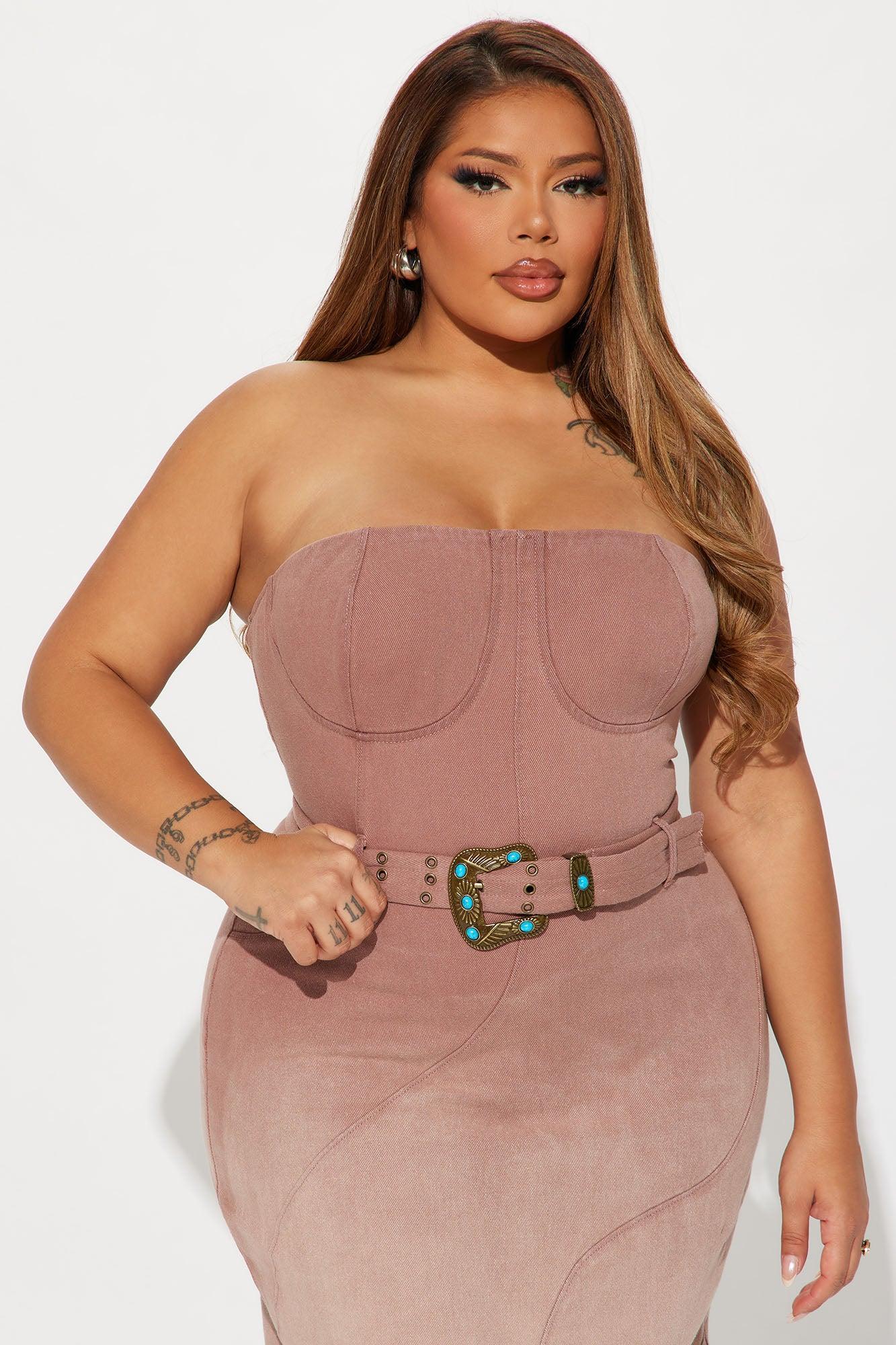 Harper Ombre Maxi Dress - Brown Product Image