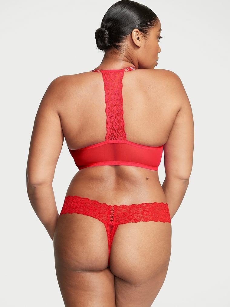 Lace Lace-Up Thong Panty Product Image