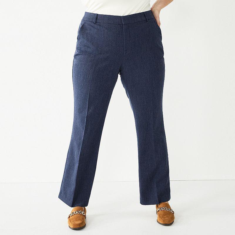 Plus Size Nine West Barely Bootcut Pants, Women's, Size: 18W Short, Black Product Image