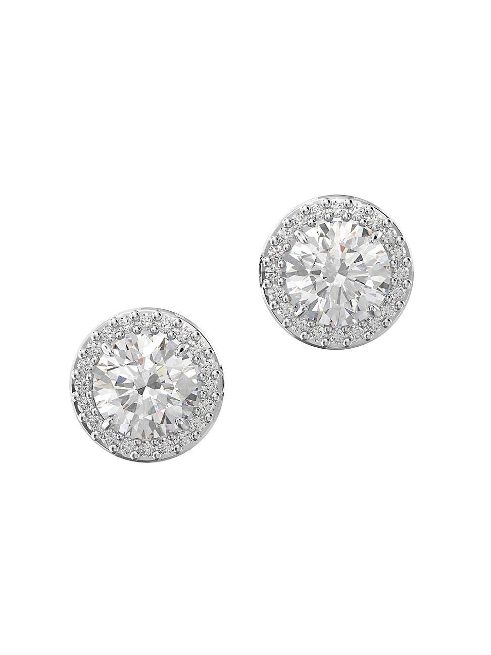 Swarovski Constella Halo Round Crystal Cut Stud Earrings Product Image