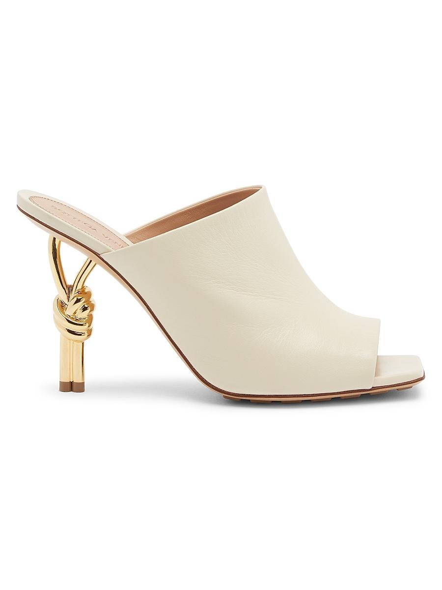 Bottega Veneta Womens Knot Slip On High Heel Sandals Product Image