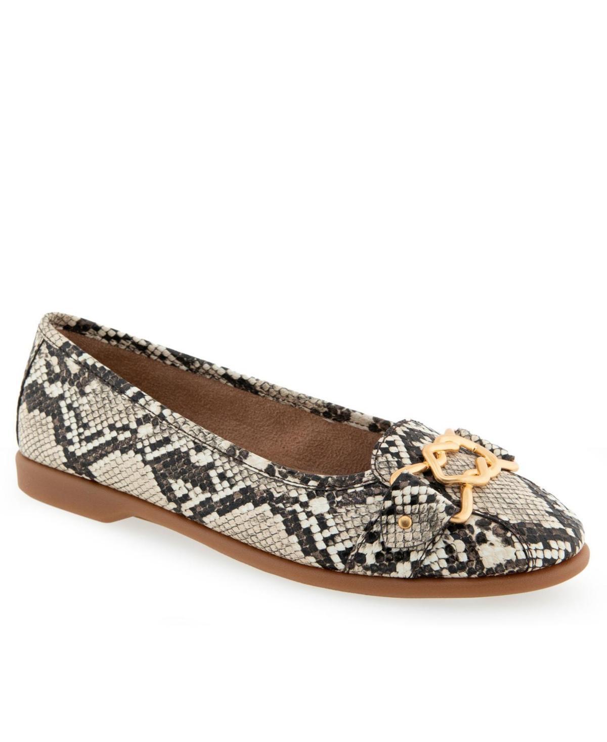 Aerosoles Bia Women's Leather Ballet Flats, Size: 6, Blue Leather Product Image