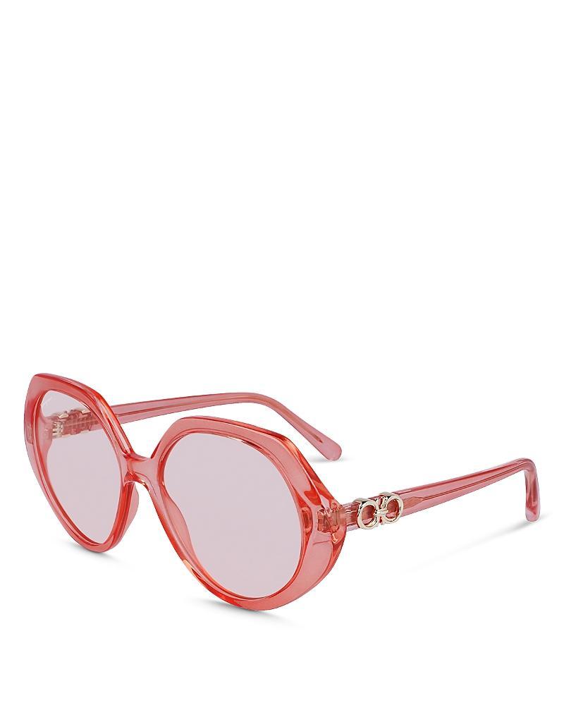 Ferragamo Gancini Geometric Sunglasses, 58mm Product Image