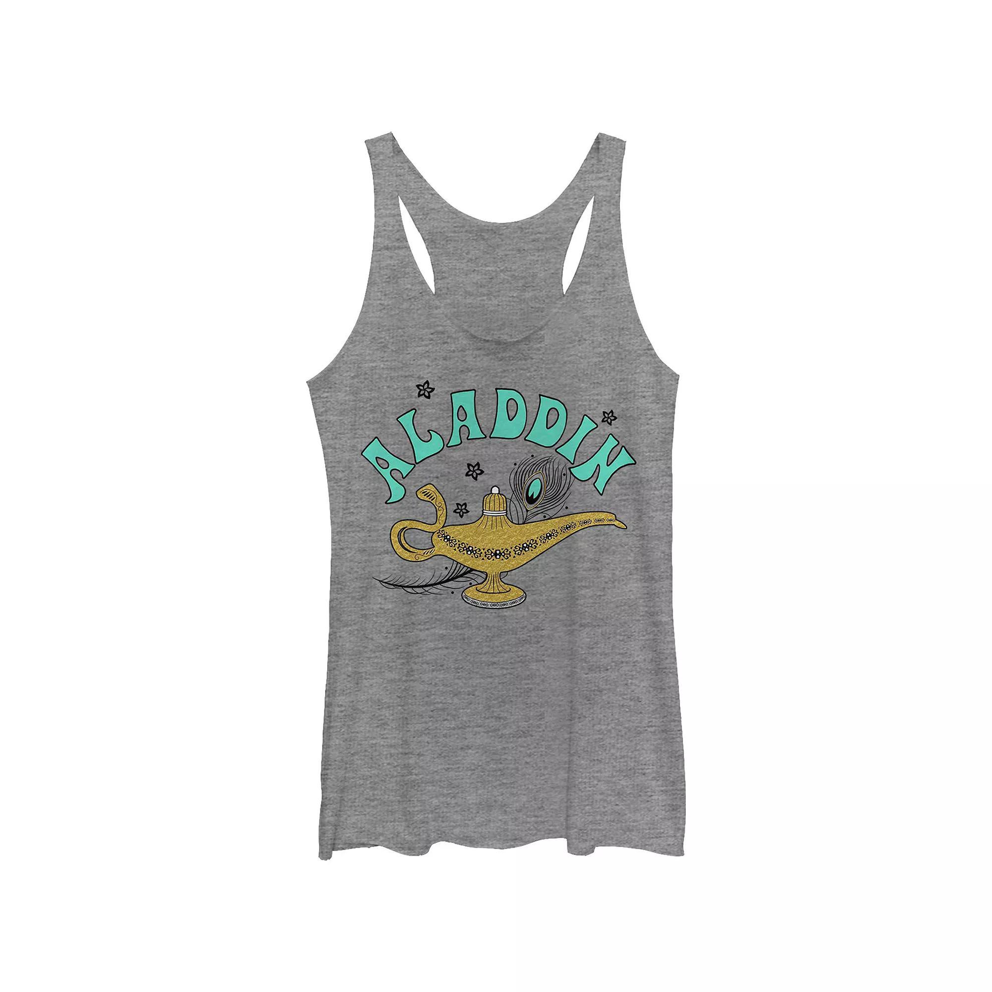 Disney's Lilo & Stitch Women's Ohana Varsity Stitch Tri-Blend Racerback Tank Top, Girl's, Size: XL, Gray Grey Product Image