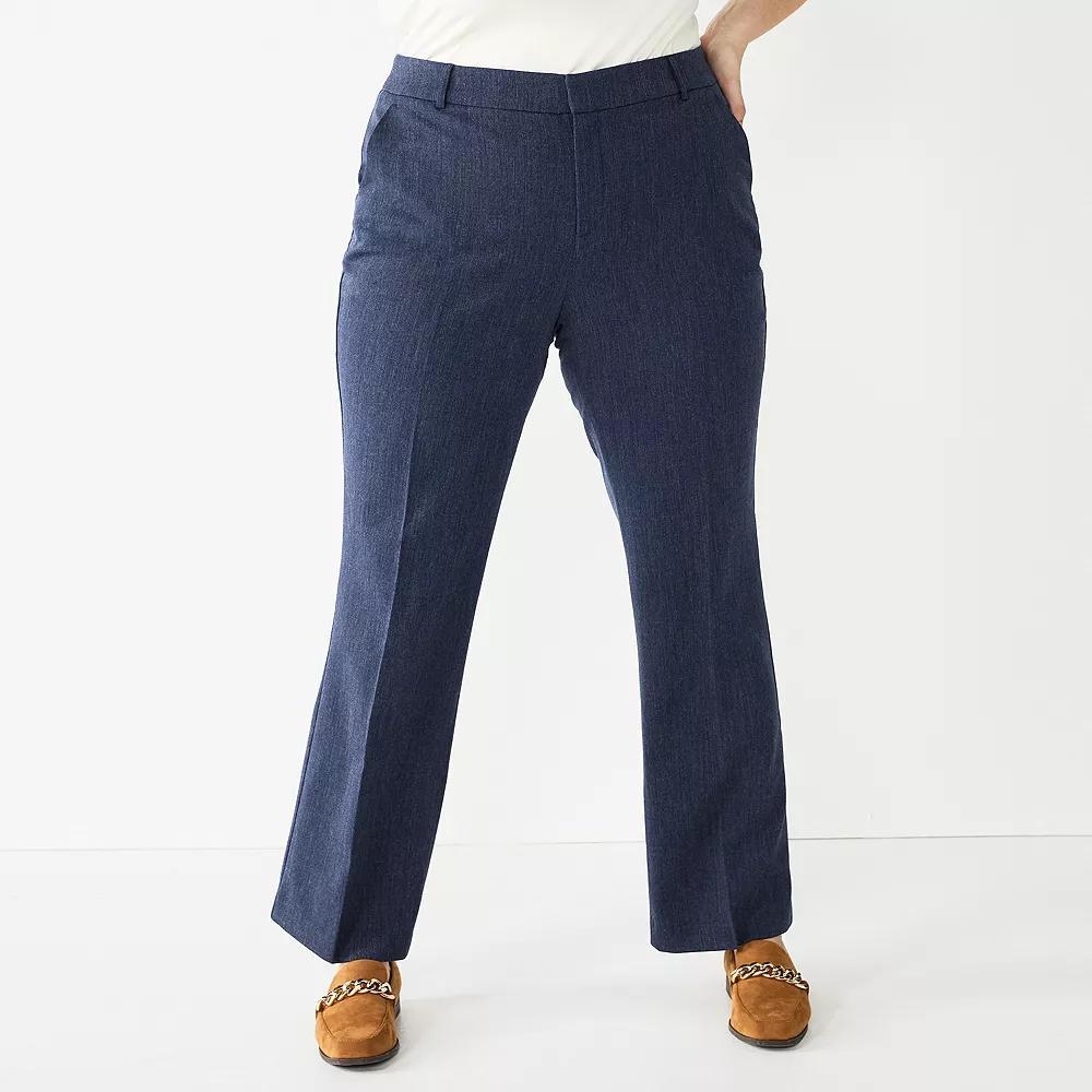 Plus Size Nine West Barely Bootcut Pants, Women's, Size: 18W Short, Black Product Image