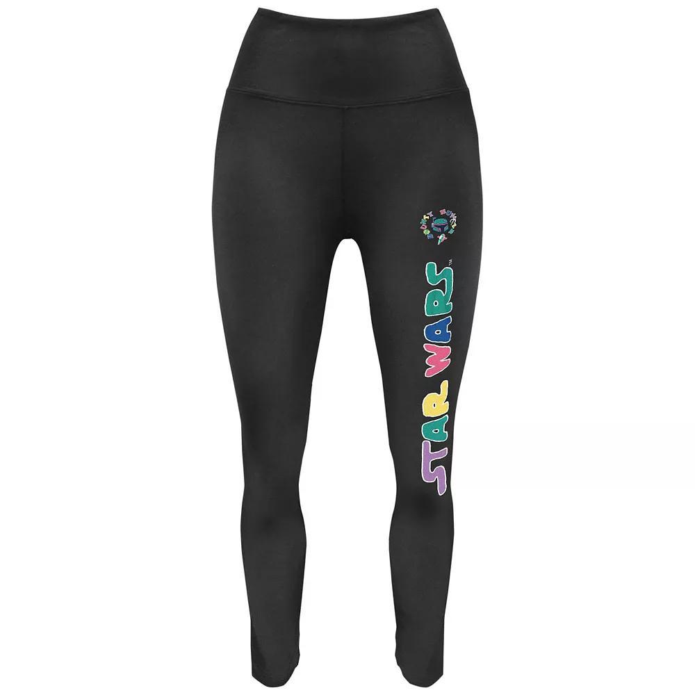 Women's Star Wars Cute Bounty Hunter Graphic Leggings, Size: XXL, Black Product Image