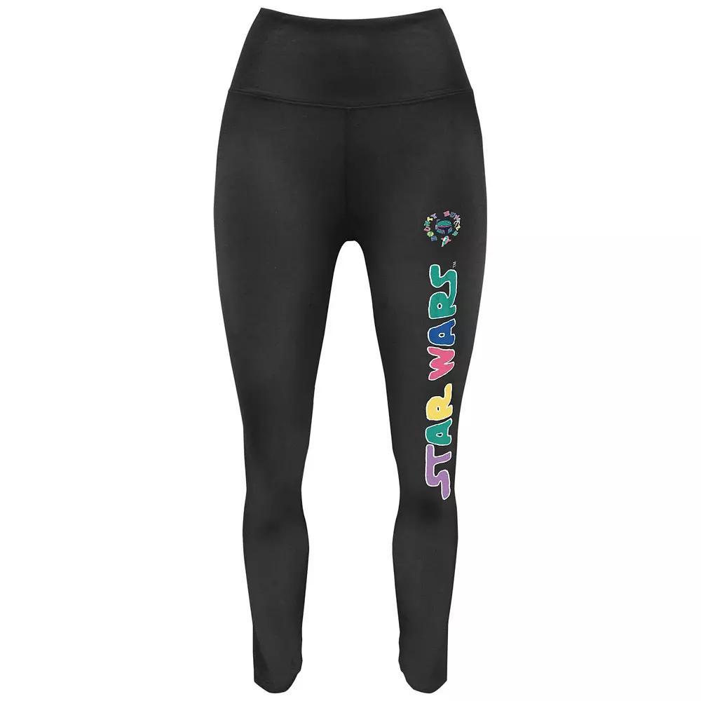 Women's Star Wars Cute Bounty Hunter Graphic Leggings, Size: XXL, Black Product Image
