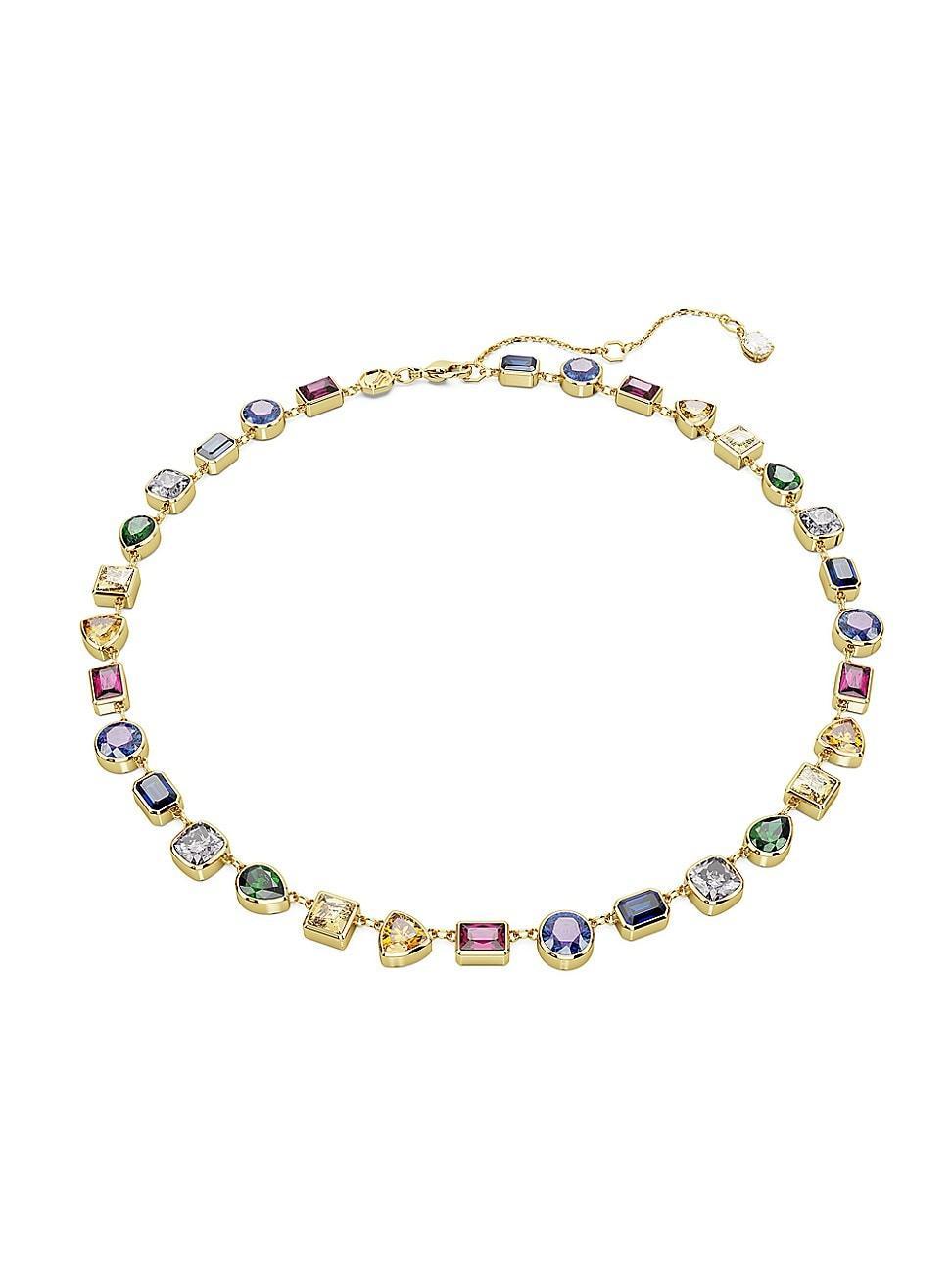 Swarovski Stilla Multicolor Mixed Cut Collar Necklace in Gold Tone, 14.96-17.72 Product Image