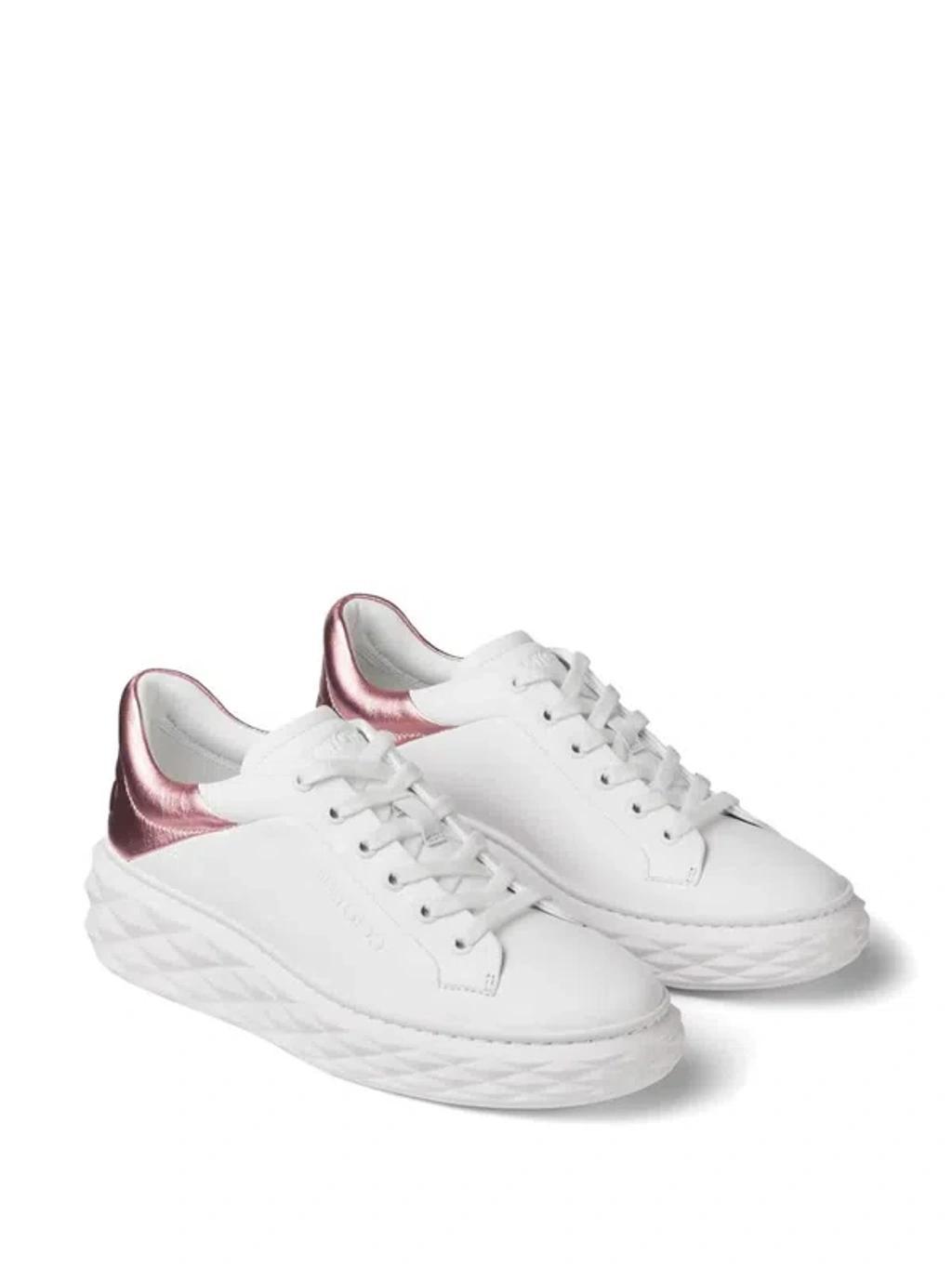 JIMMY CHOO Diamond Maxi Metallic-effect Sneakers In Black Product Image