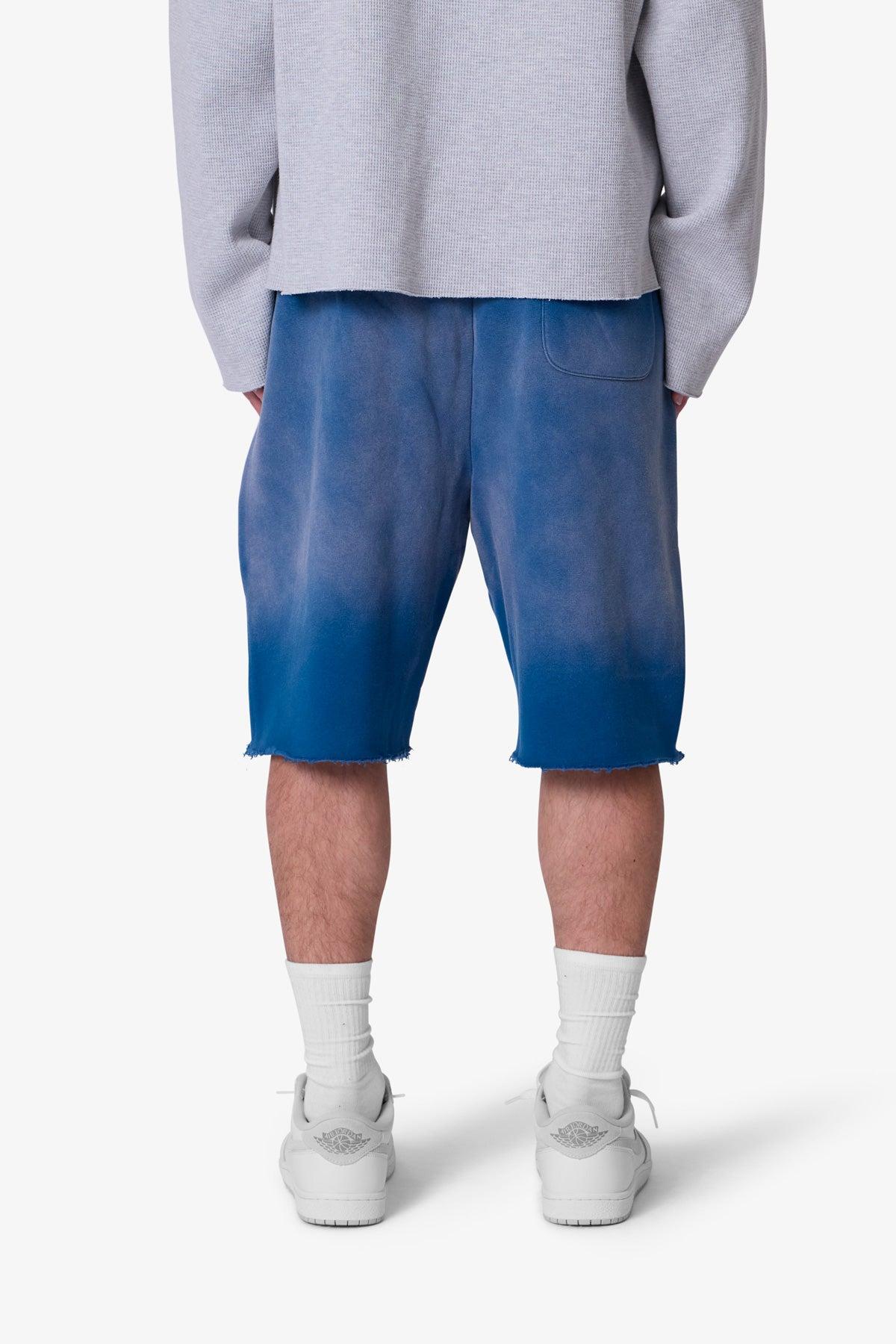 West Double Knee Sweatshorts - Blue Product Image