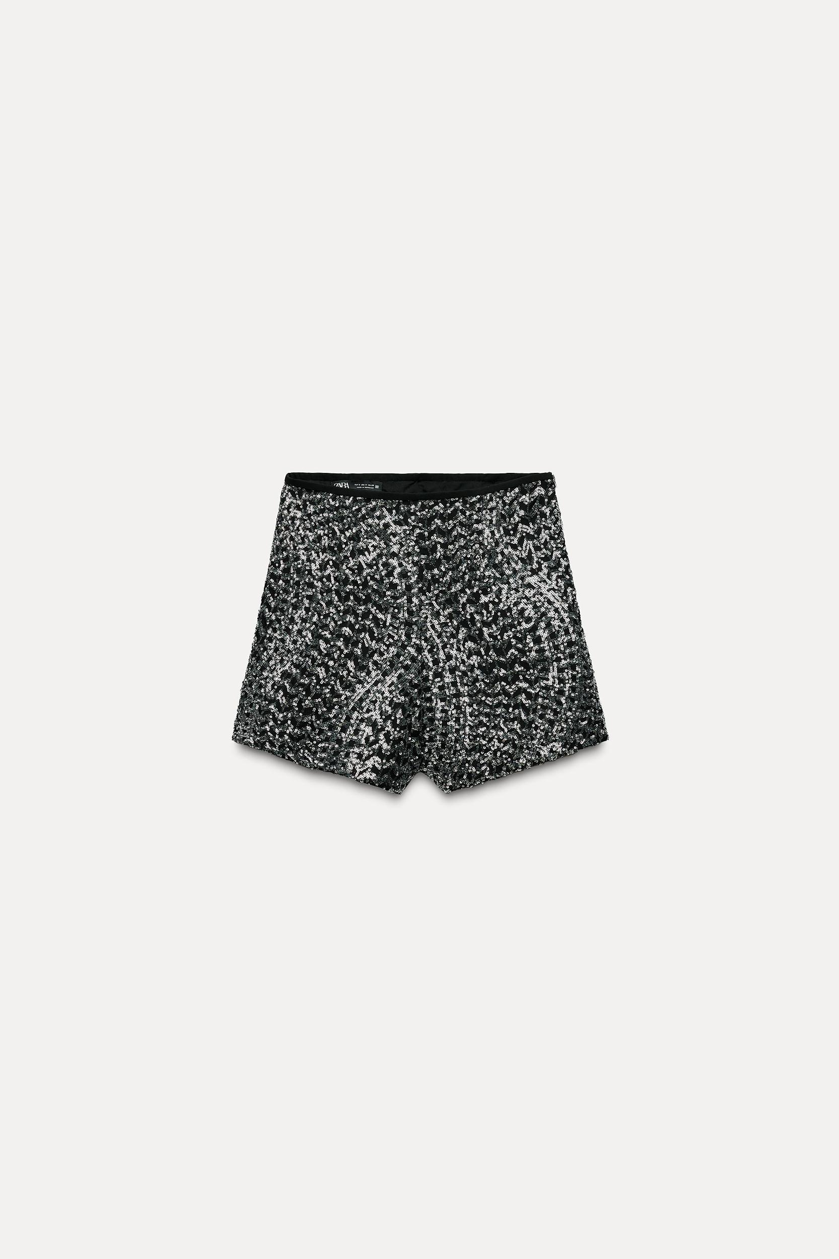 SEQUIN HIGH WAISTED SHORTS Product Image
