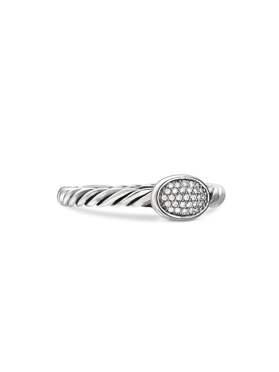 David Yurman Petite Pave Oval Ring with Diamonds Product Image