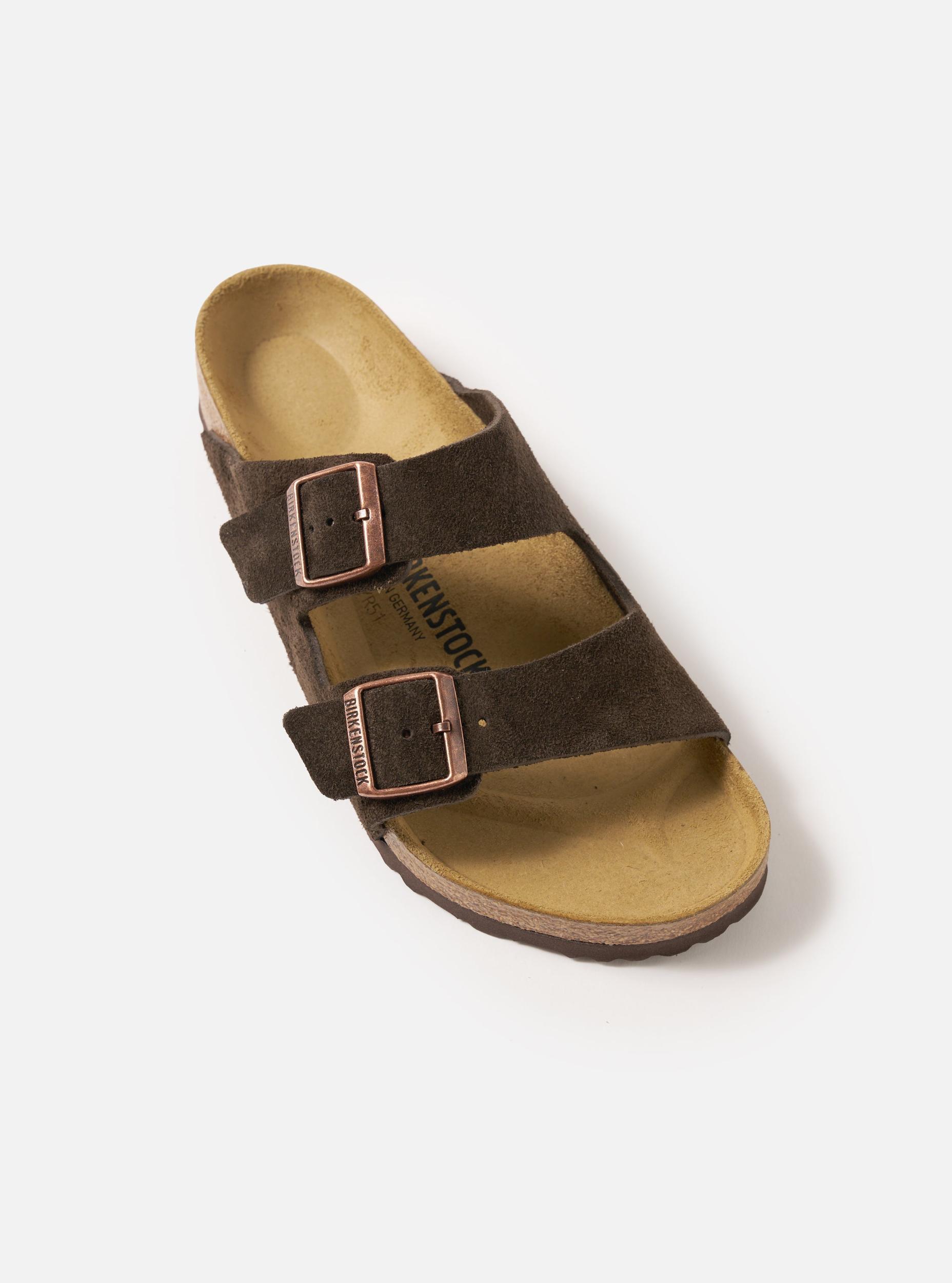Birkenstock Arizona in Mocha Suede Leather Product Image