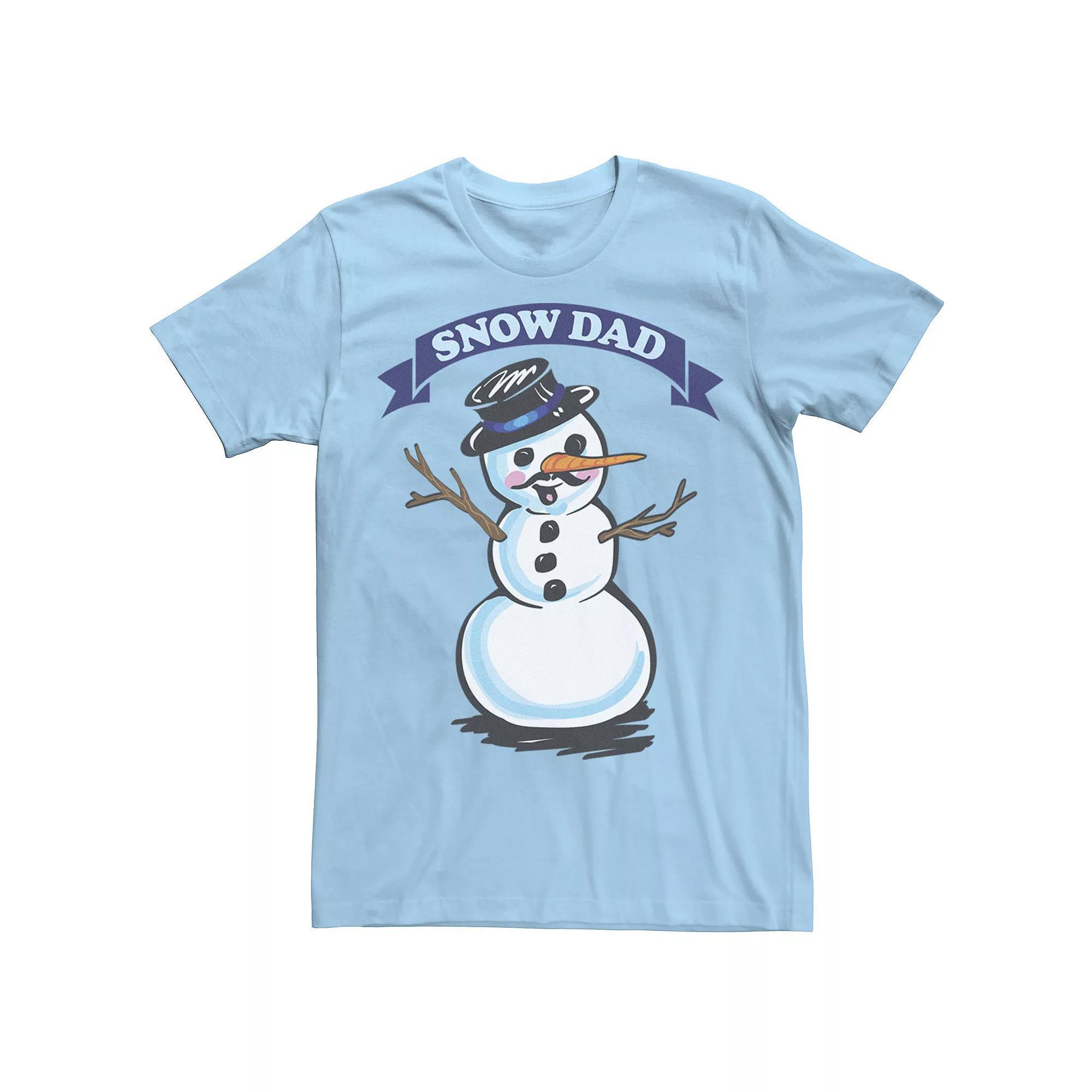 Men's Snow Dad Graphic Tee, Size: Medium, Light Blue Product Image