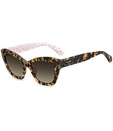 kate spade new york Womens Daina 51mm Tortoise Cat Eye Sunglasses Product Image
