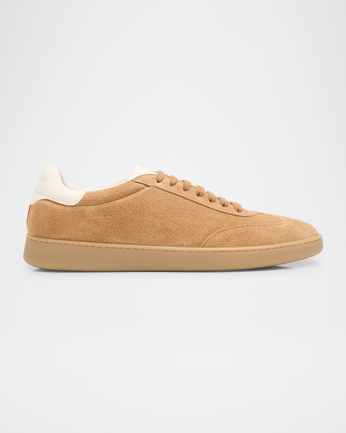 Men's Banner Suede Wingtip-Toe Low-Top Sneakers Product Image