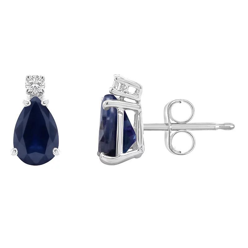 Celebration Gems 14k Gold Pear-Shaped Ruby & Diamond Accent Earrings, Women's, 14k Whgold Product Image