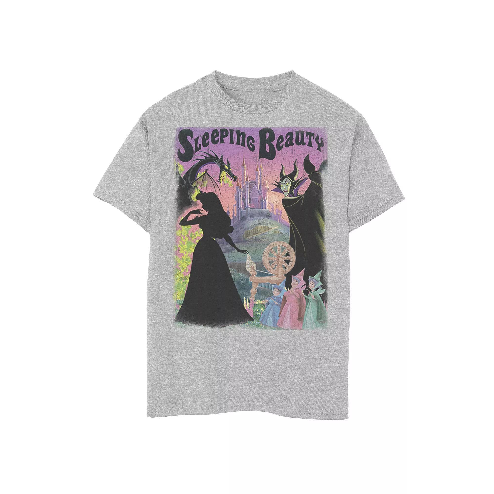 Disneys Sleeping Beauty Aurora Maleficent Mens Poster Tee, Boys Product Image