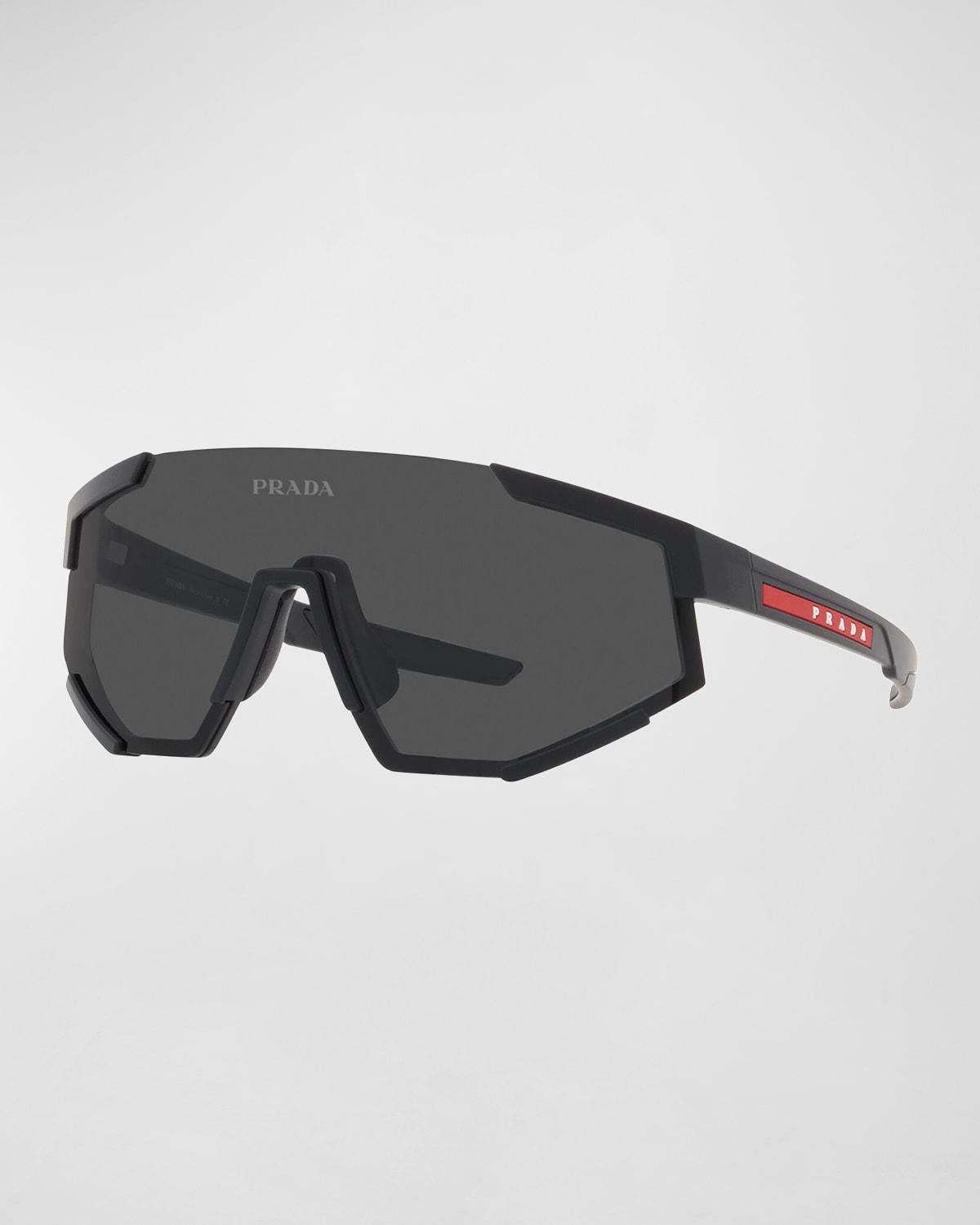 Mens Rectangle Shield Logo Sunglasses Product Image