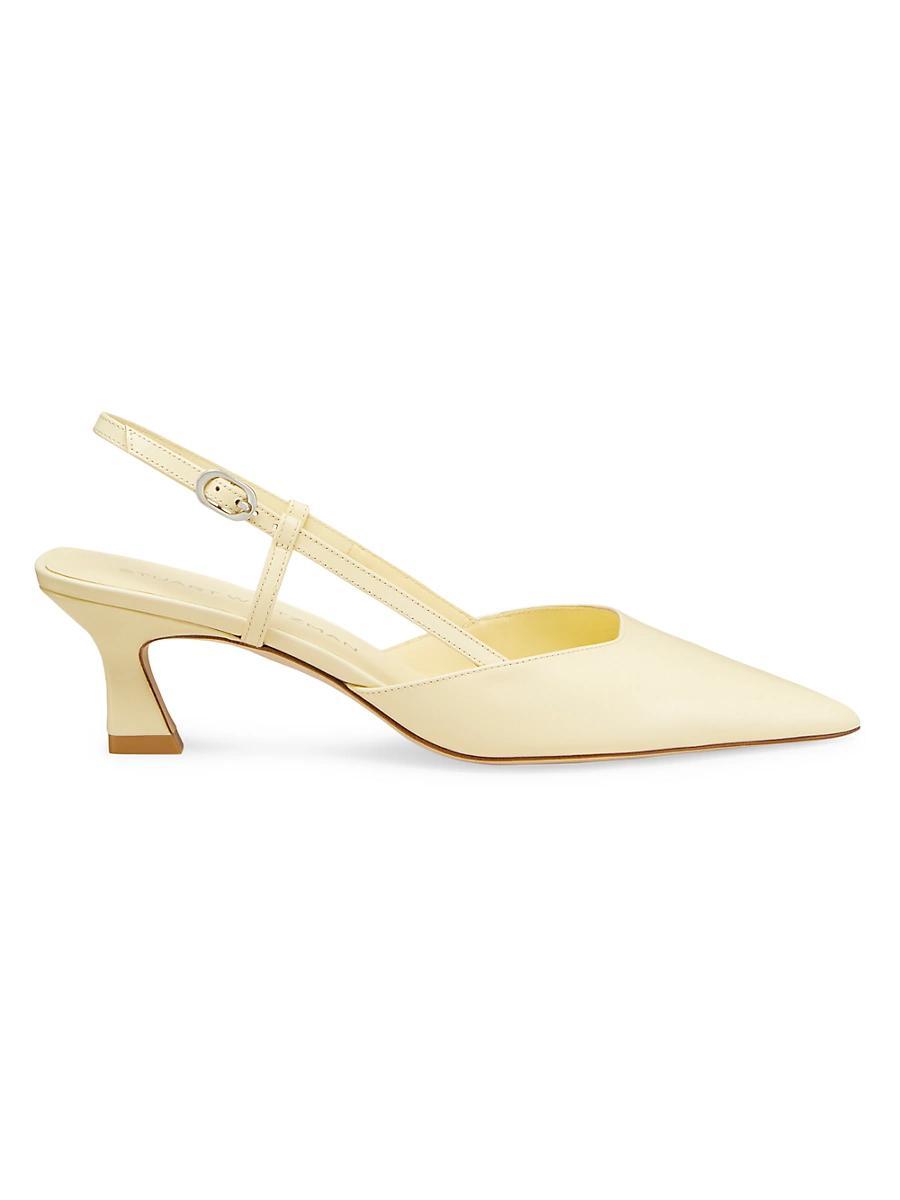 Womens Vinnie 50MM Leather Slingback Pumps Product Image