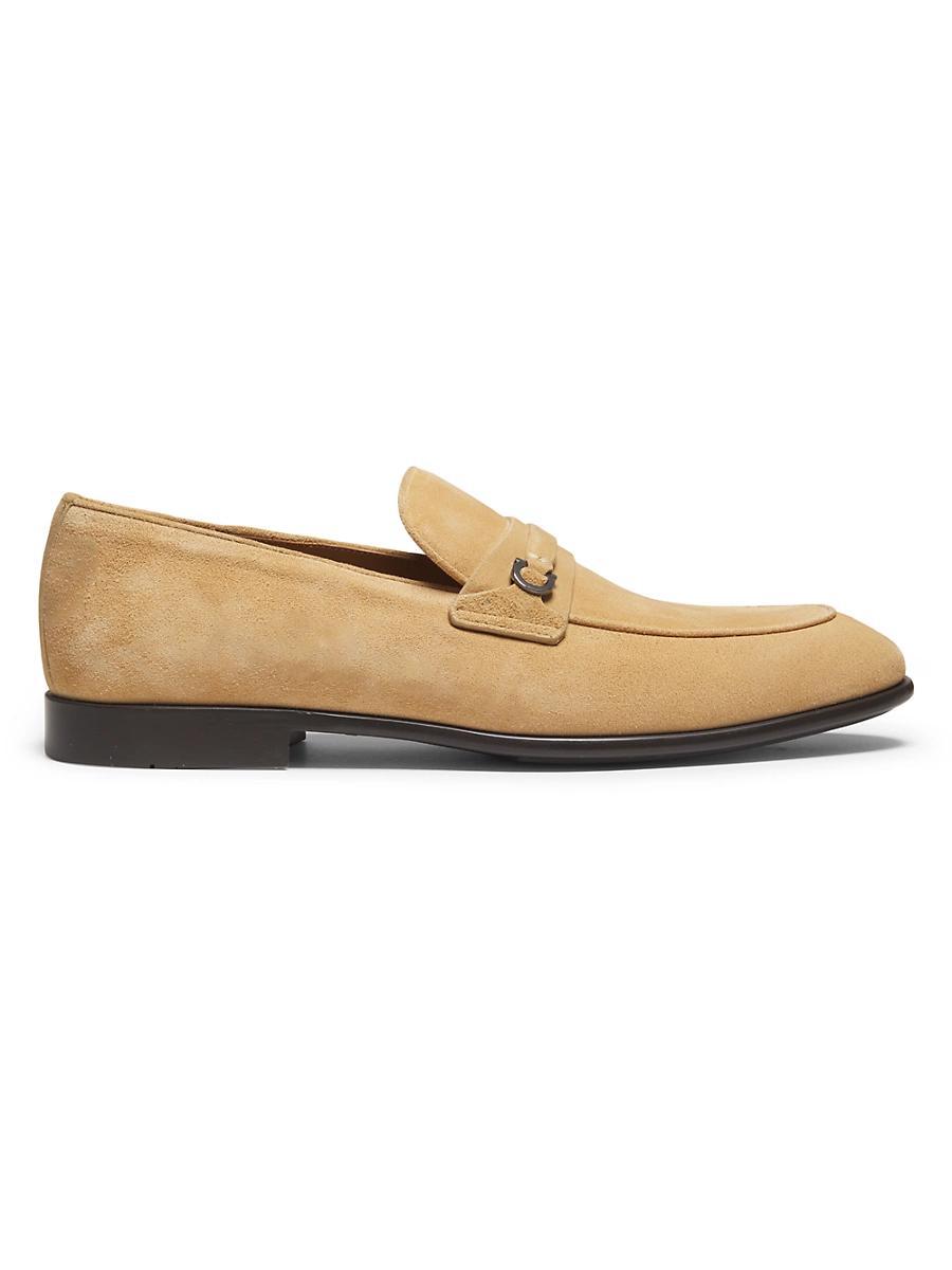 Ferragamo Mens Desio Suede Loafers Product Image