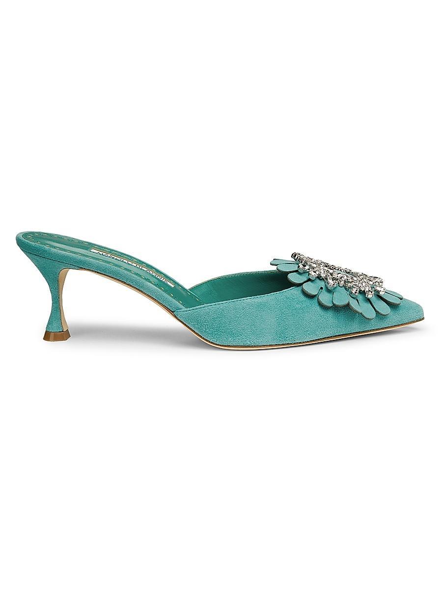 Womens Shogu Gala 50MM Embellished Suede Mules Product Image