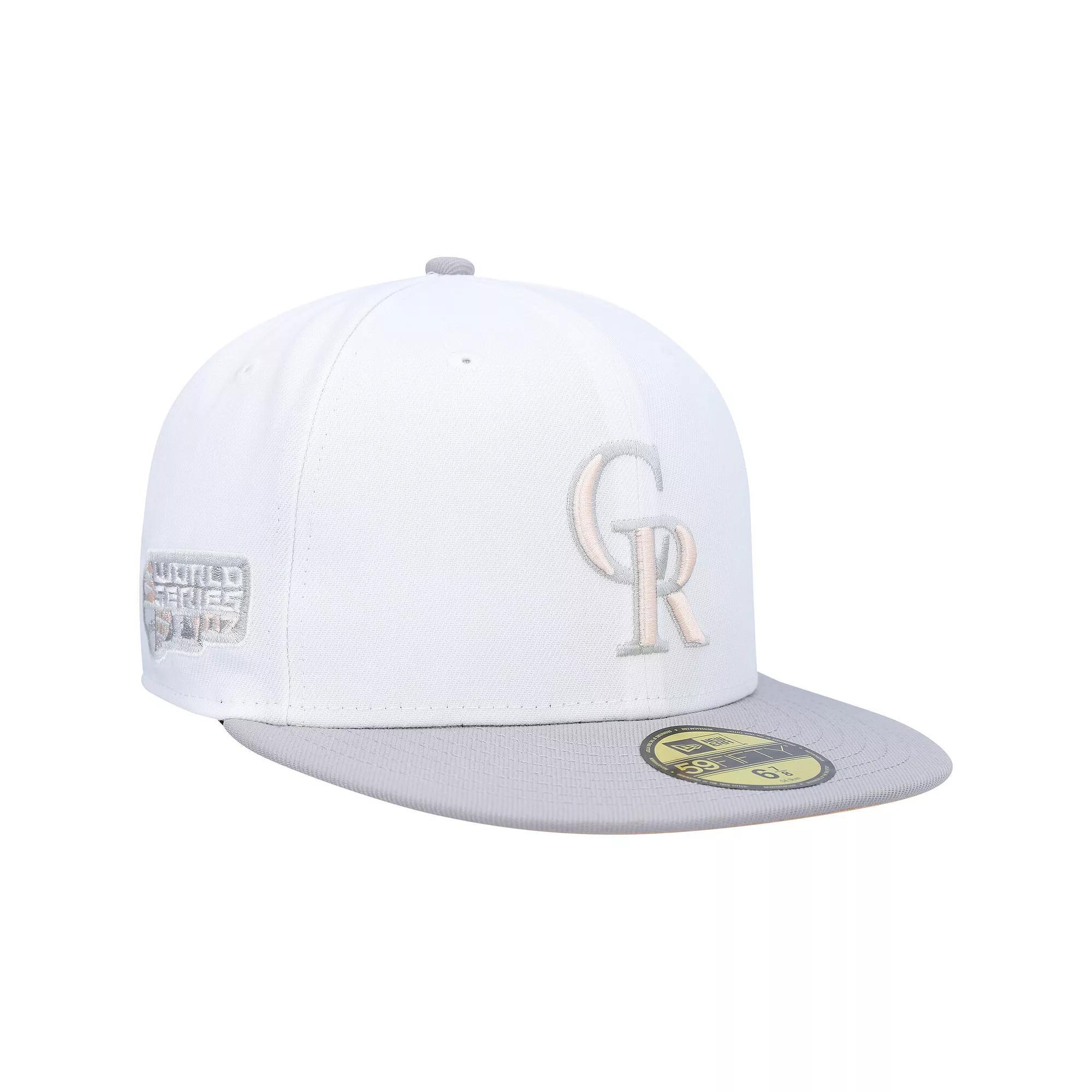 Mens New Era /Gray Colorado Rockies 2007 World Series Side Patch Undervisor 59FIFTY Fitted Hat Product Image