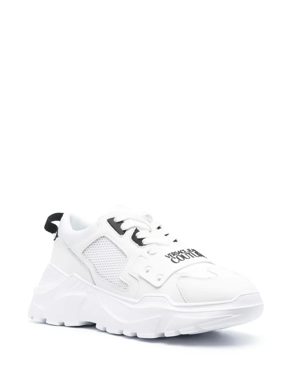panelled leather low-top sneakers Product Image