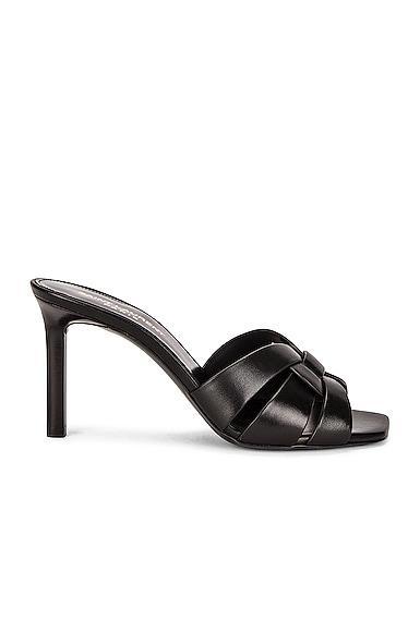 Saint Laurent Tribute Mules in Black Product Image