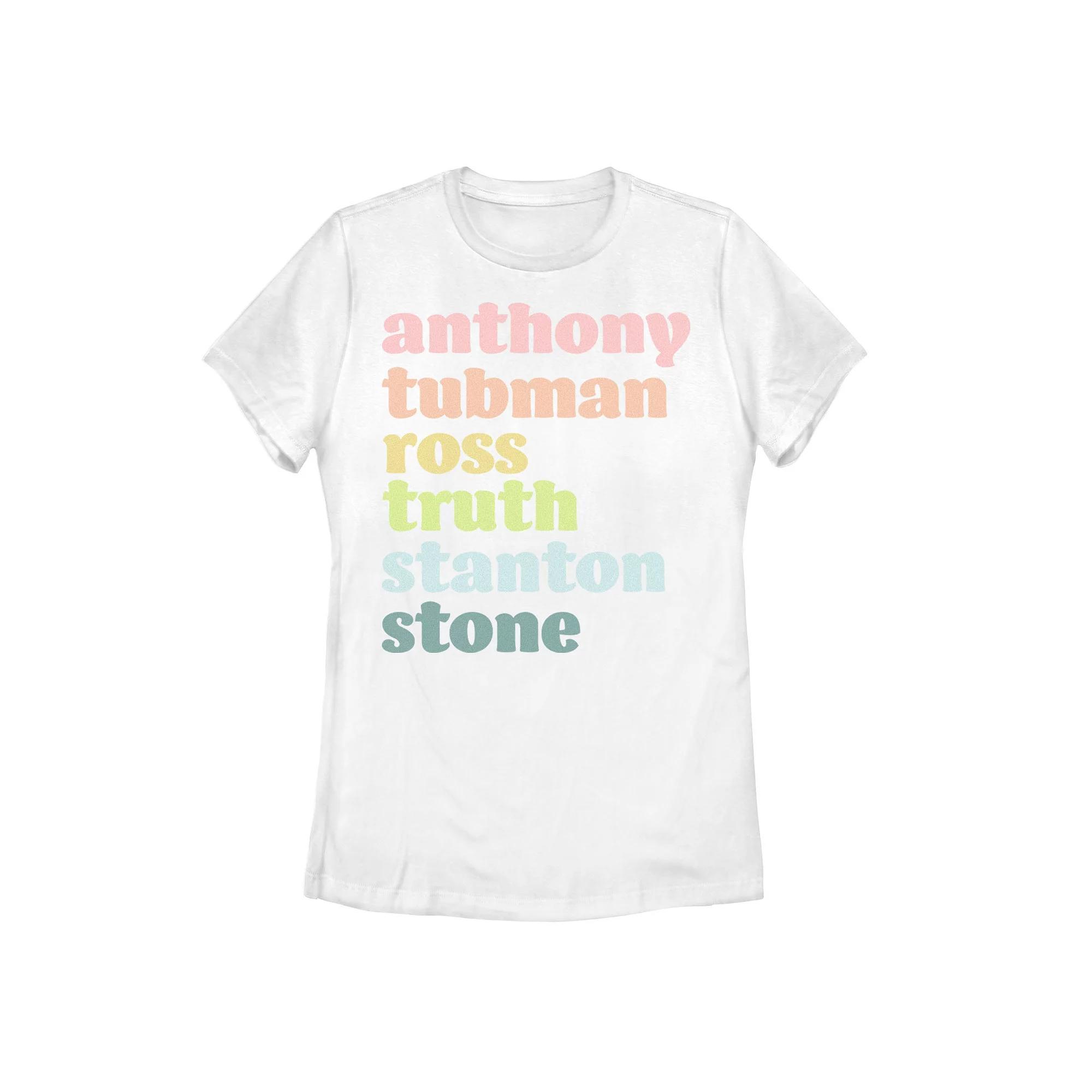 Juniors American Women Text Tee, Girl's, Size: Small, White Product Image
