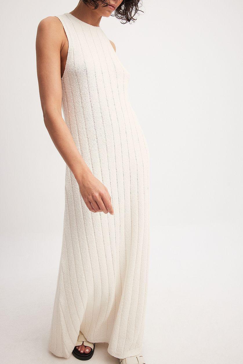 Wide Ribbed Knitted Maxi Dress Product Image