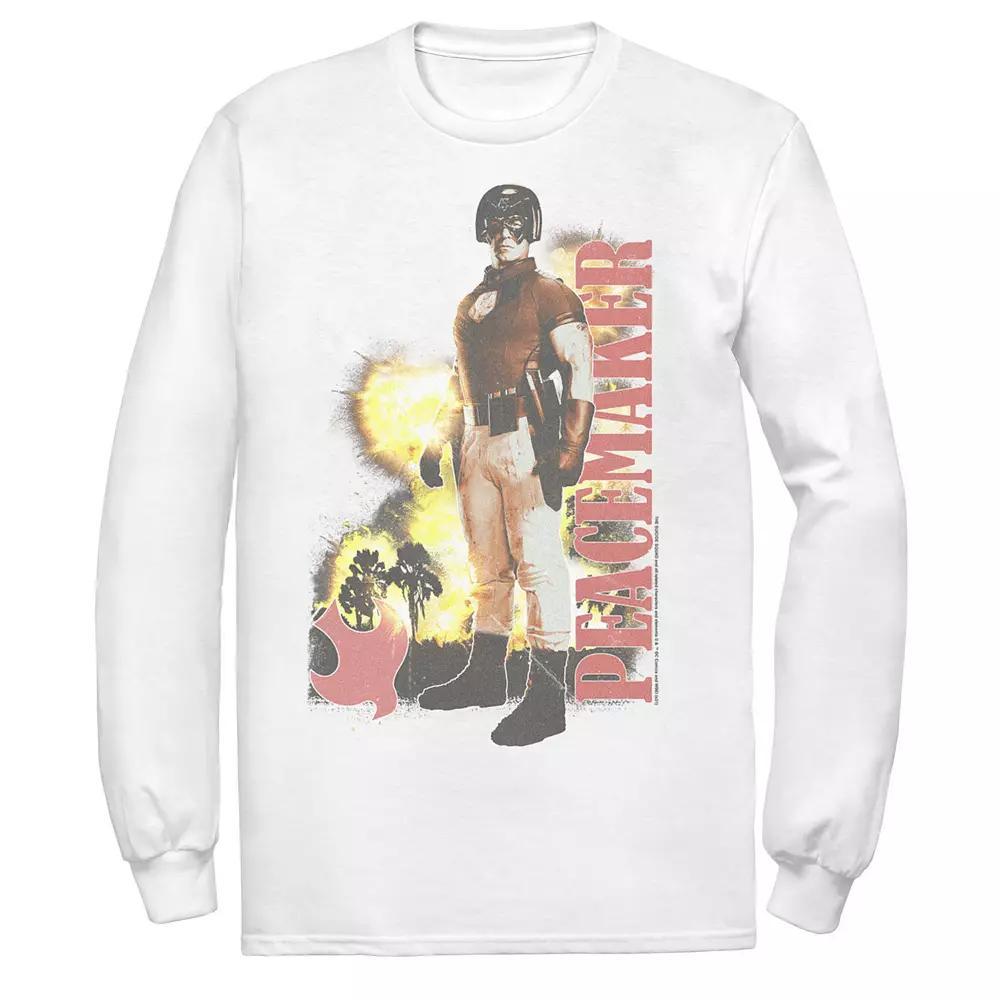 Men's The Suicide Squad Peacemaker Explosion Logo Tee, Size: XL, White Product Image