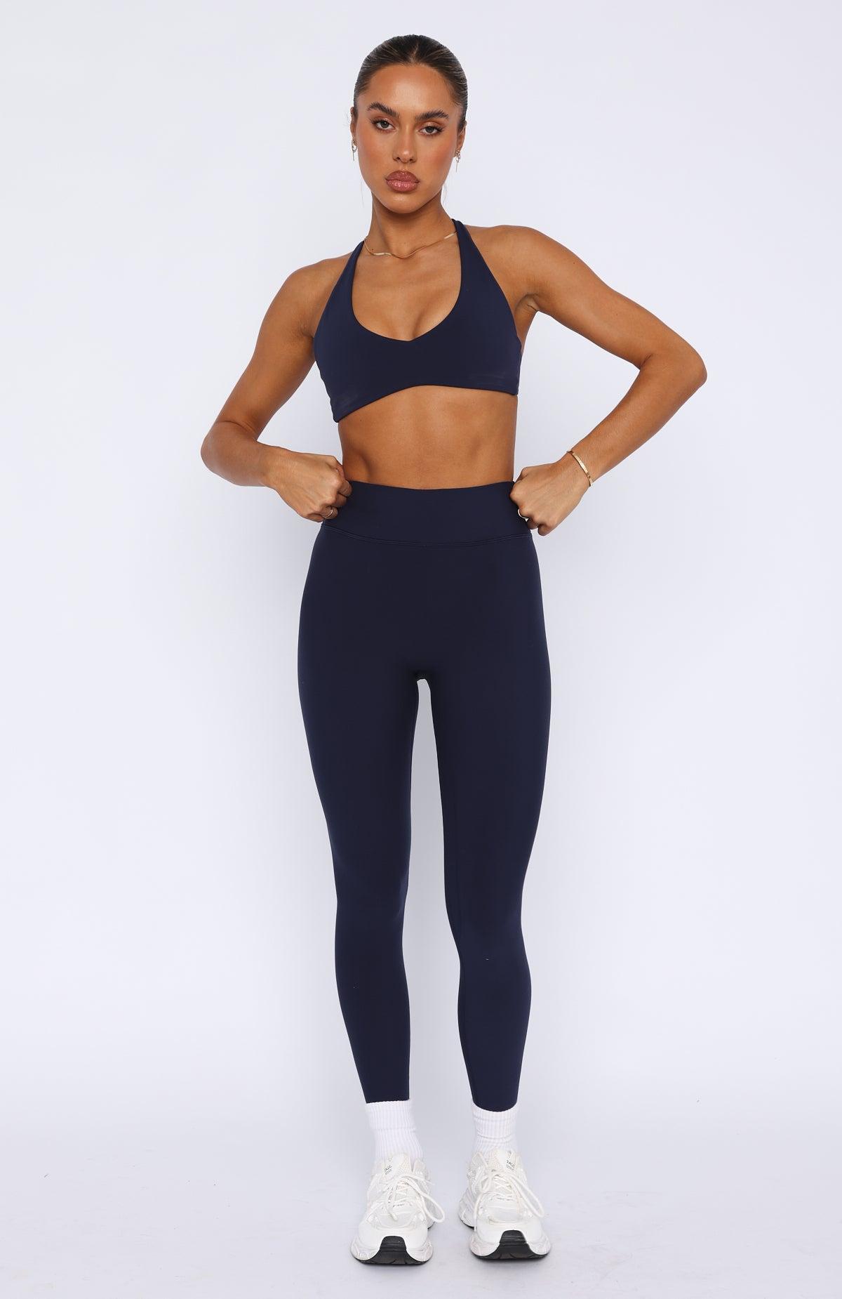 Go Getter High Waisted Leggings Navy Product Image