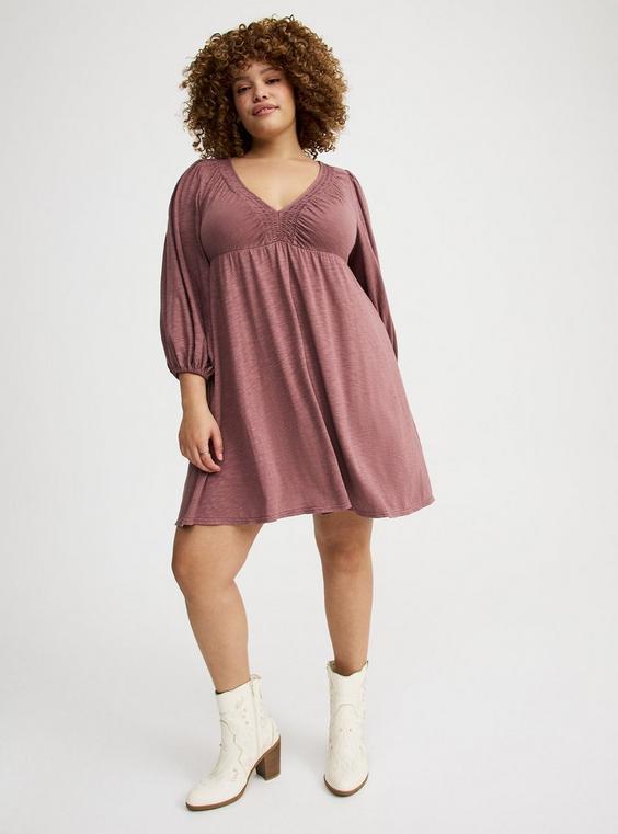 Deep V-Neck Mini Dress Product Image